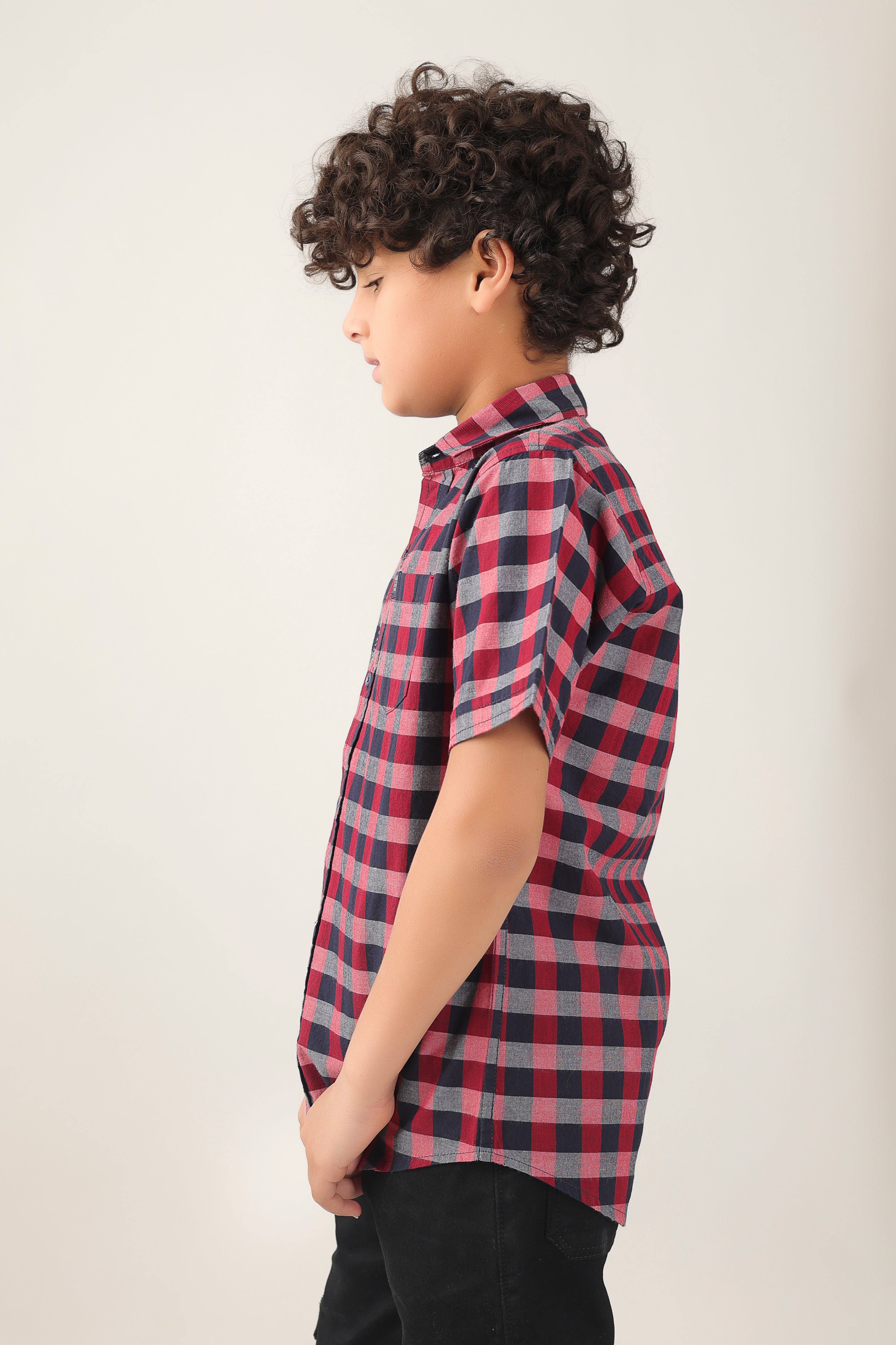 Boys' shirt with, short sleeve and comfortable casual fit
