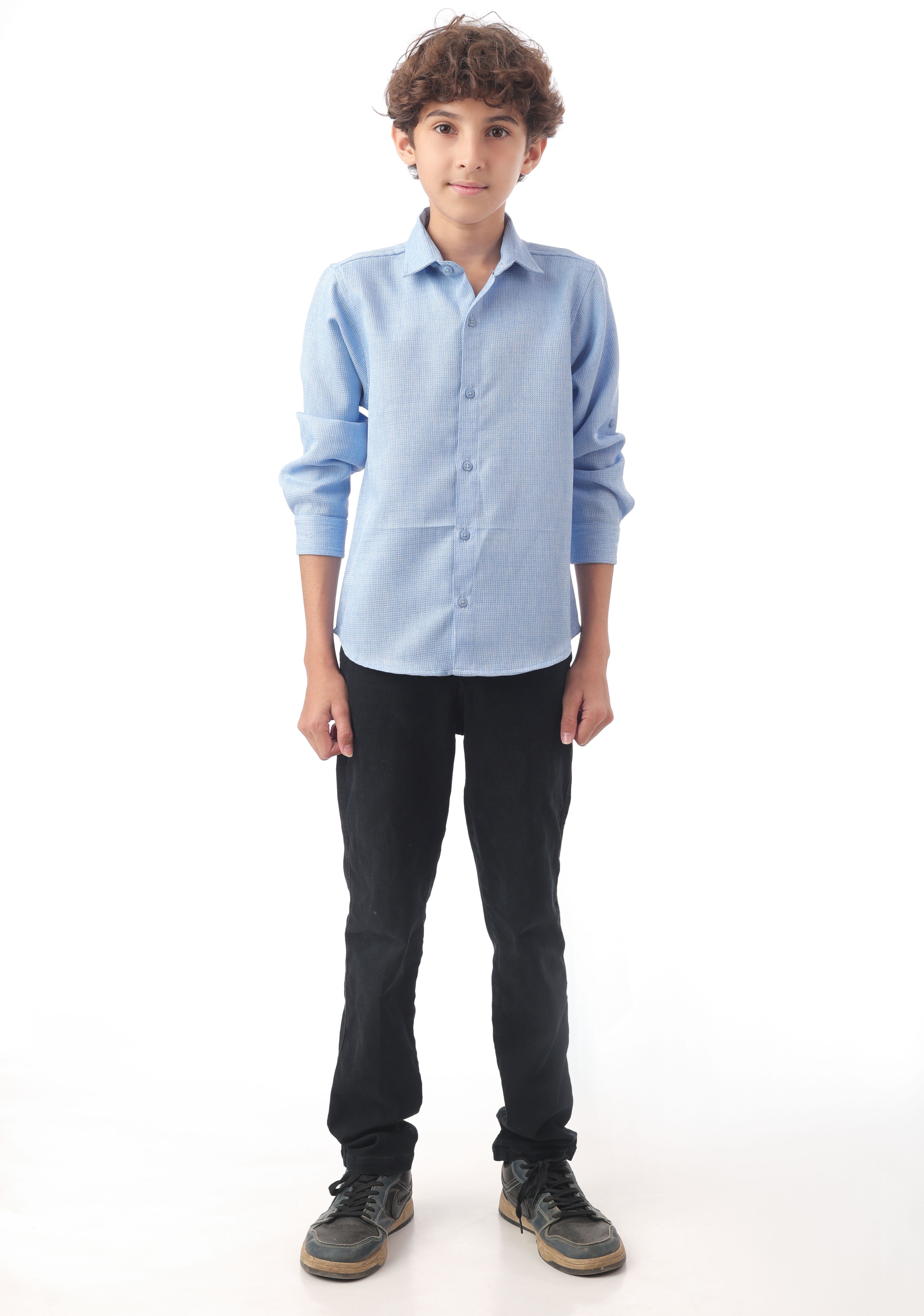 Long sleeve button-down semi-formal shirt