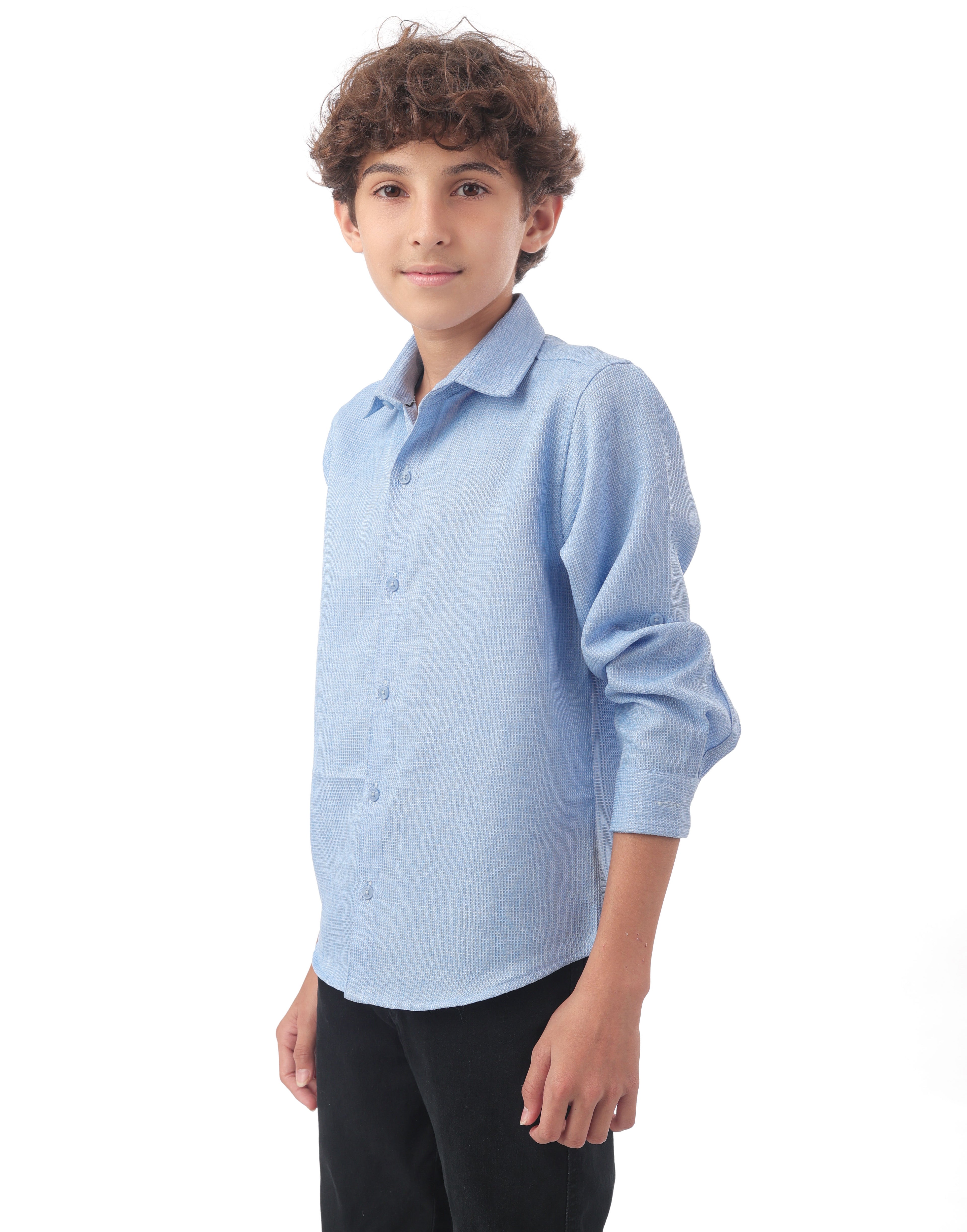 Long sleeve button-down semi-formal shirt