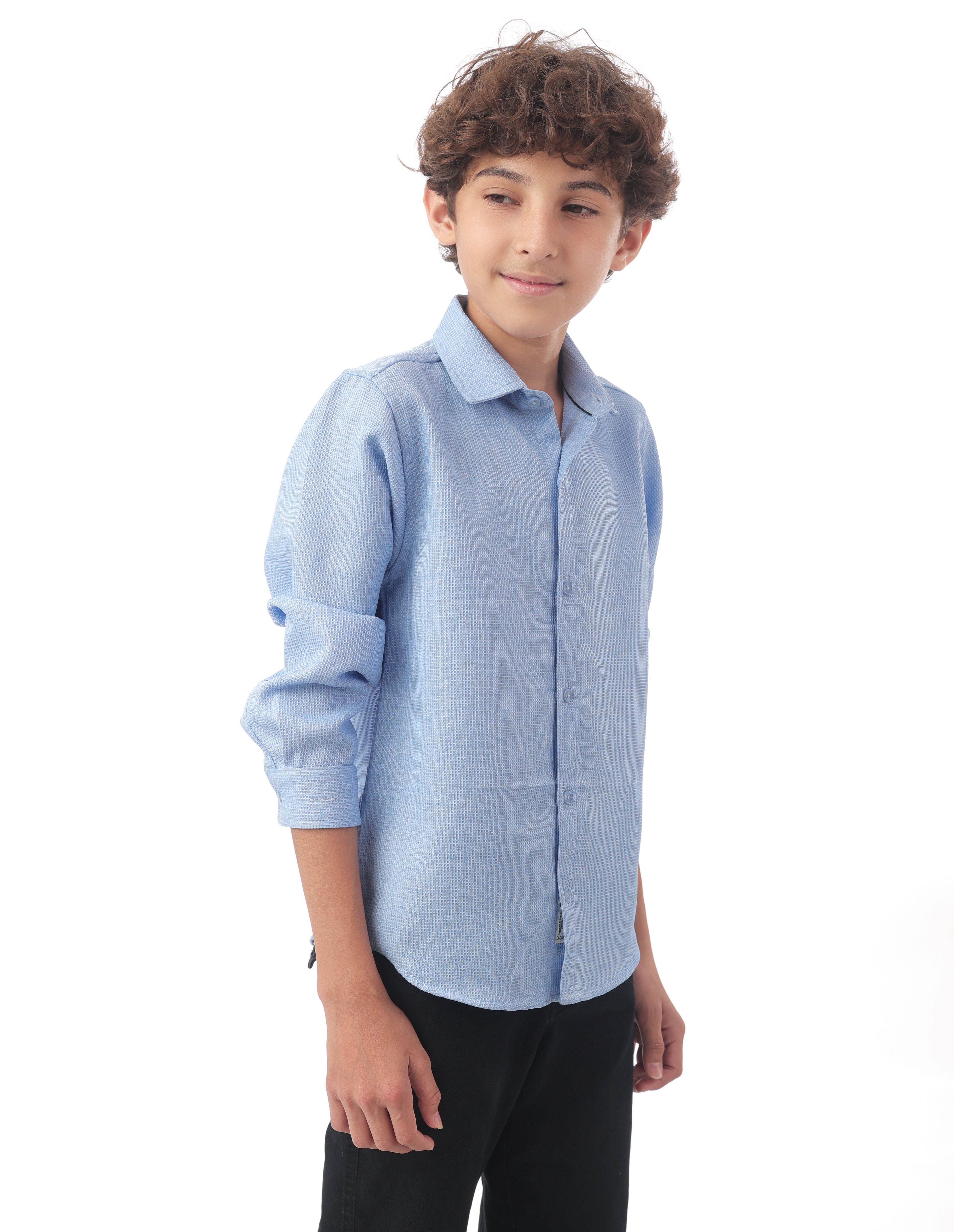 Long sleeve button-down semi-formal shirt