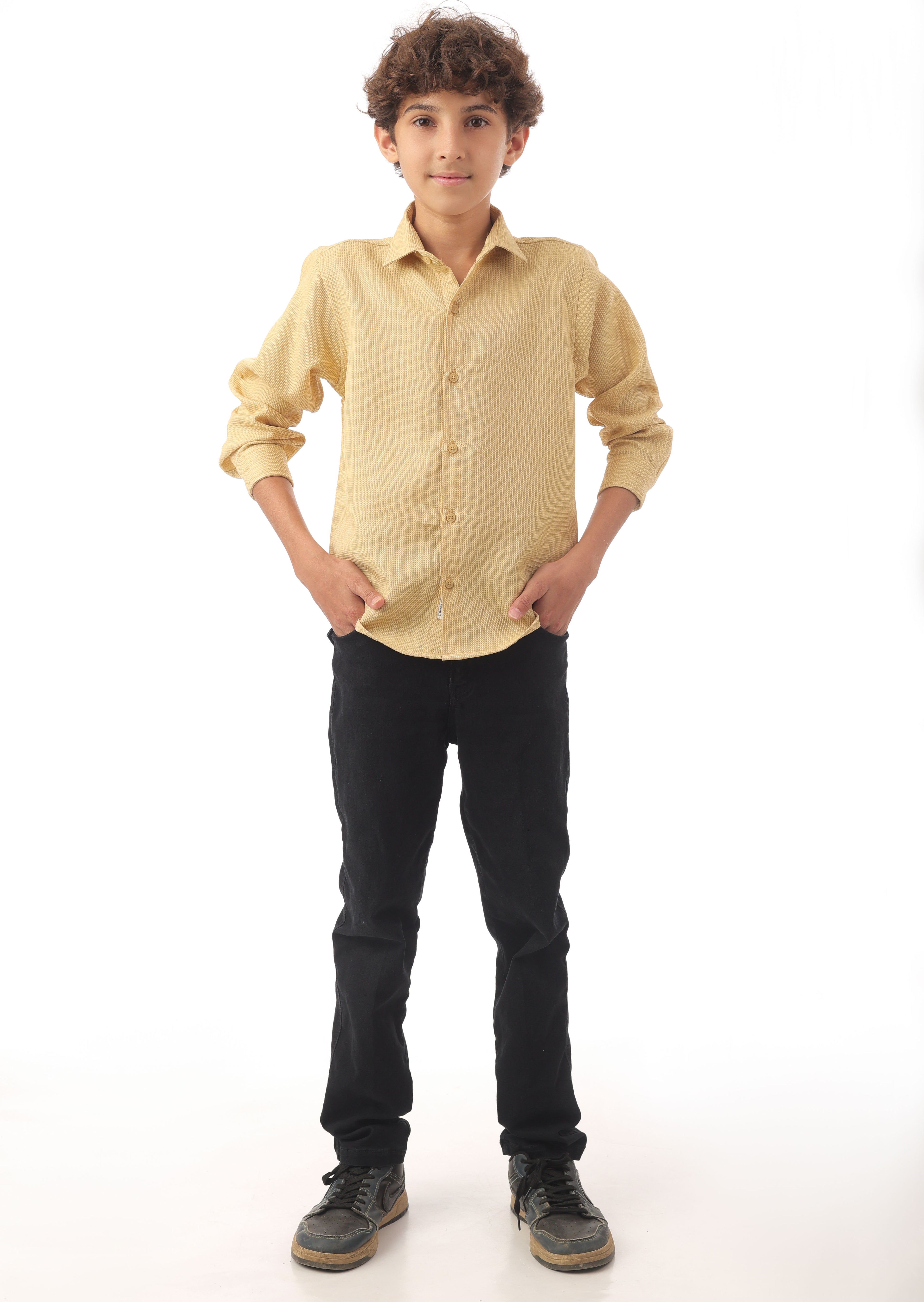 Long sleeve button-down semi-formal shirt