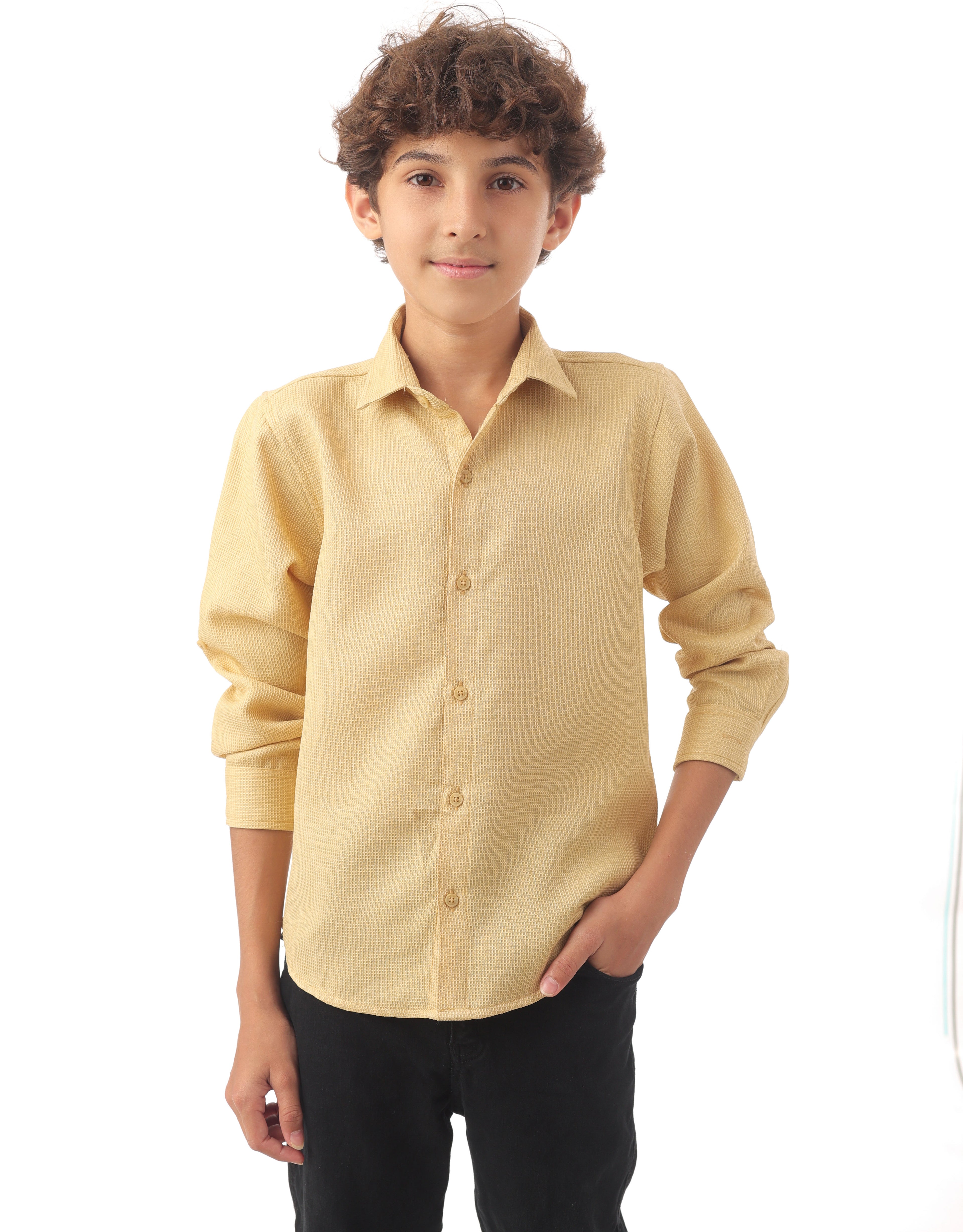 Long sleeve button-down semi-formal shirt
