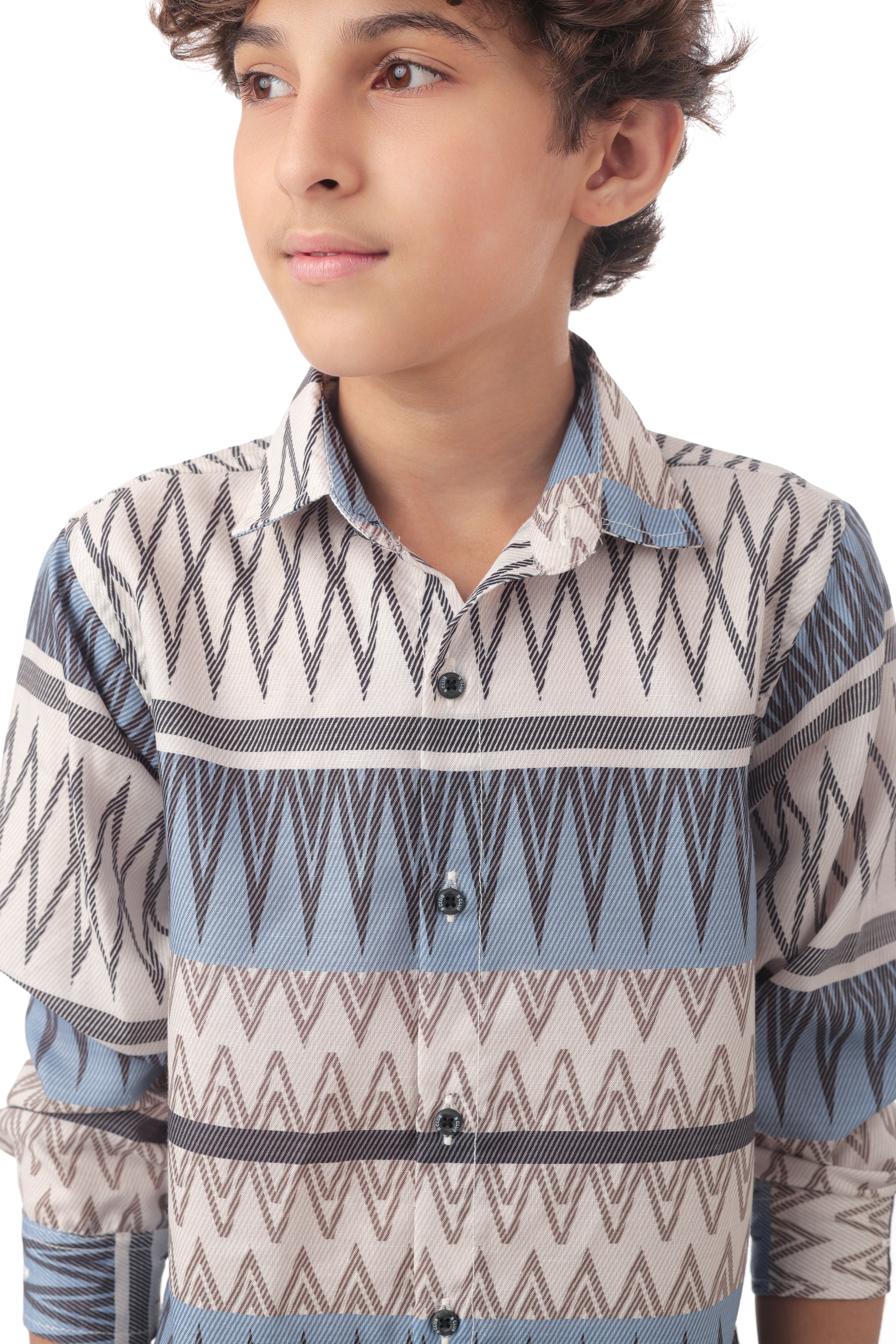 Contemporary geometric print shirt