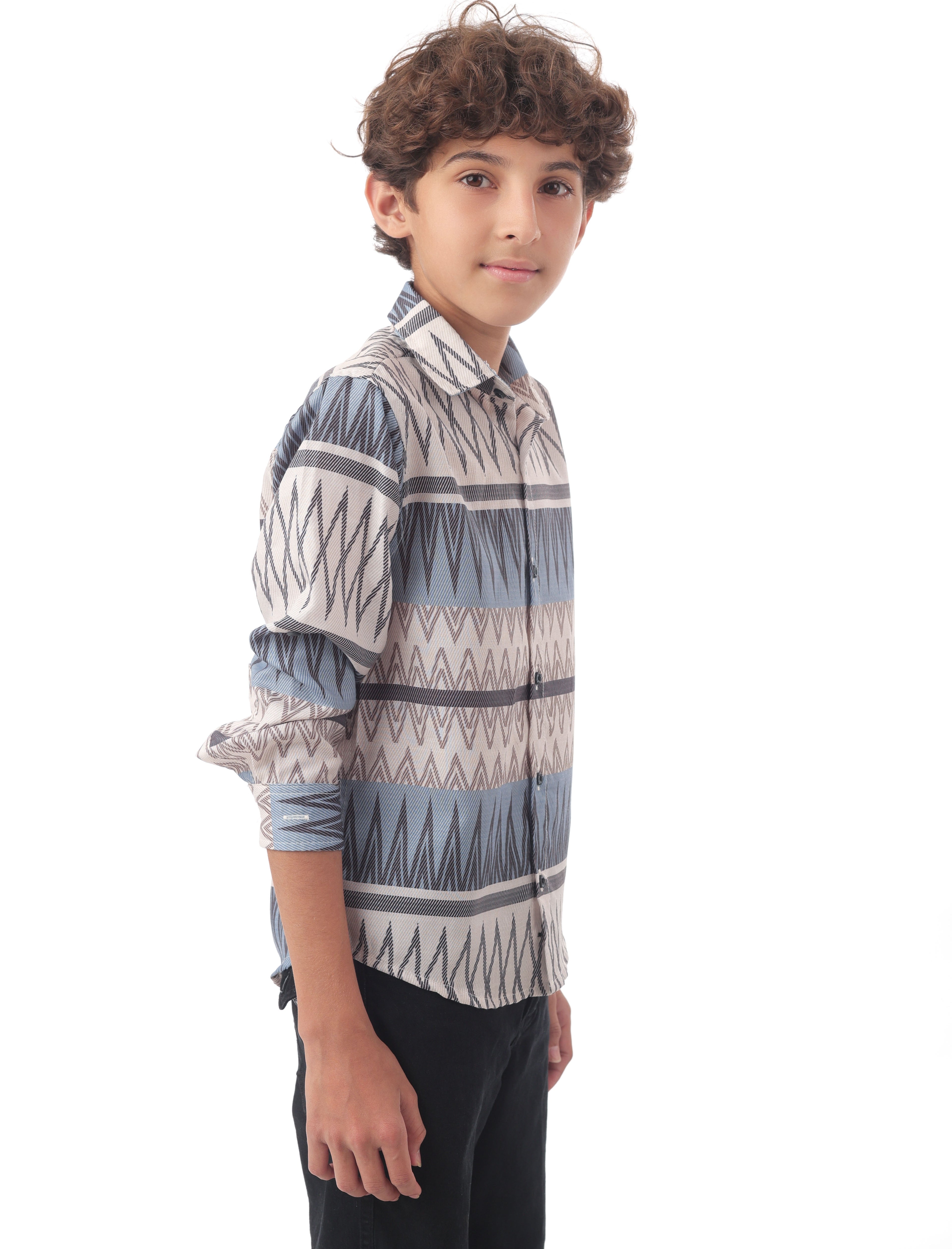 Contemporary geometric print shirt
