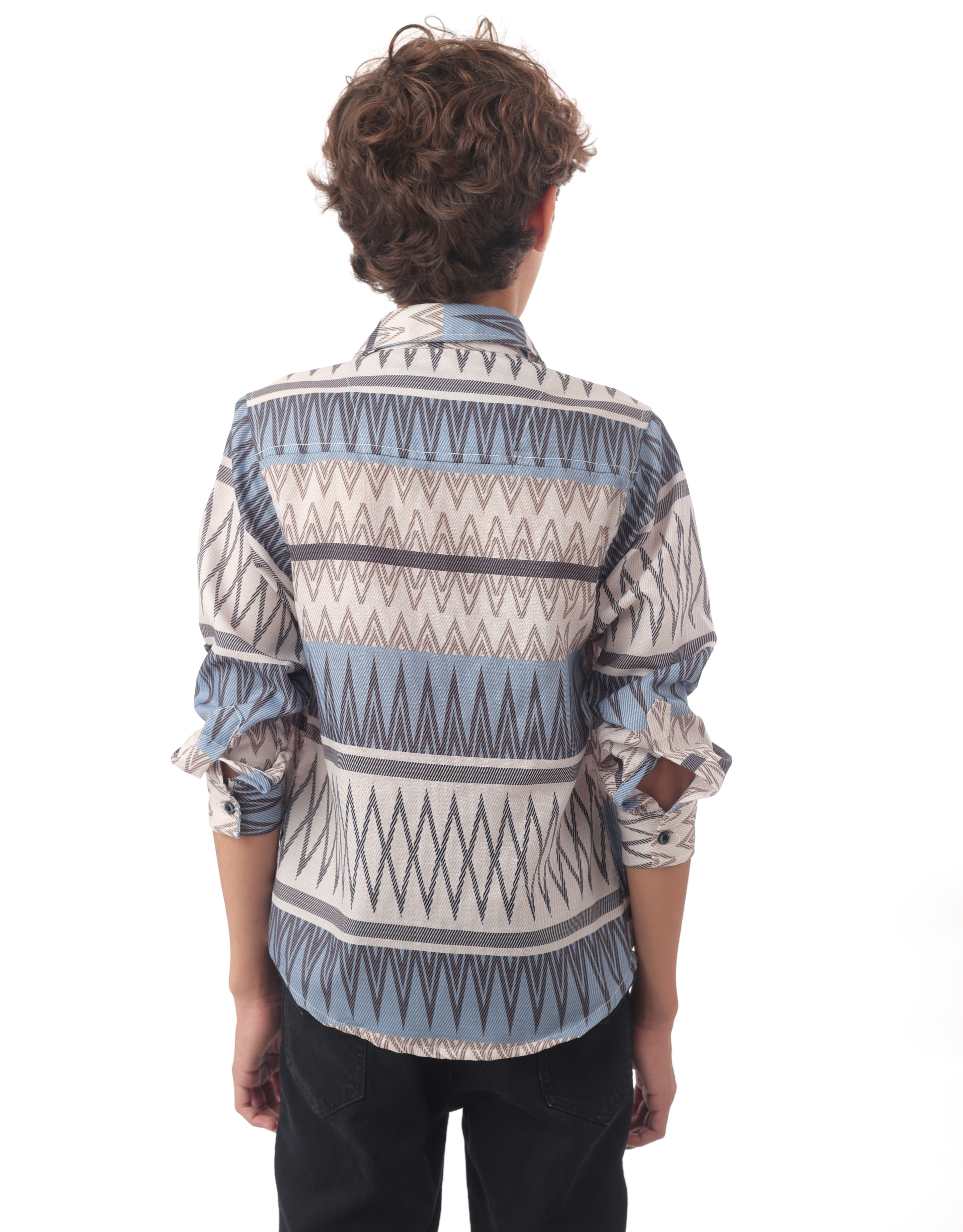 Contemporary geometric print shirt
