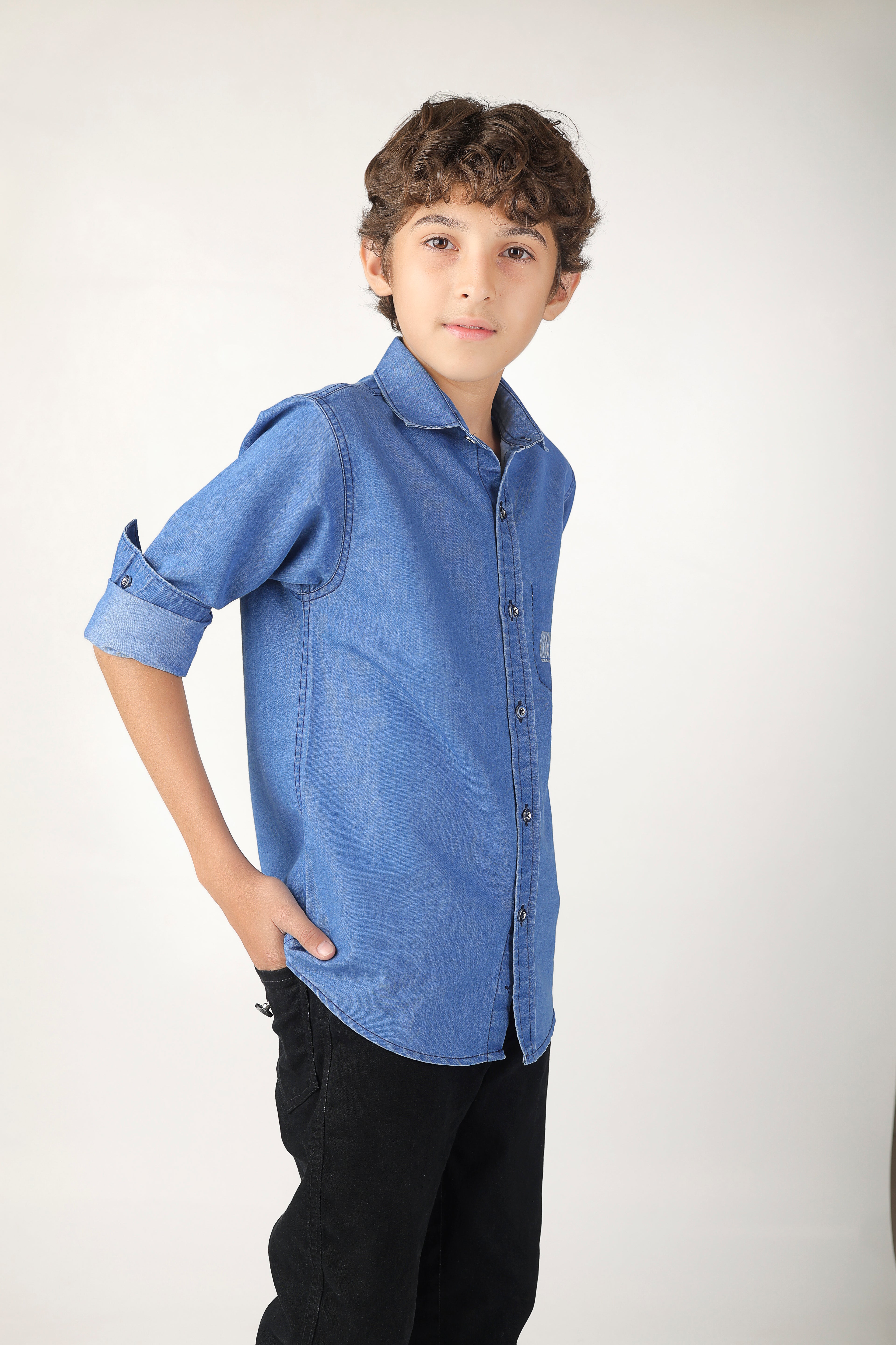 Classic blue denim with creative washing effect