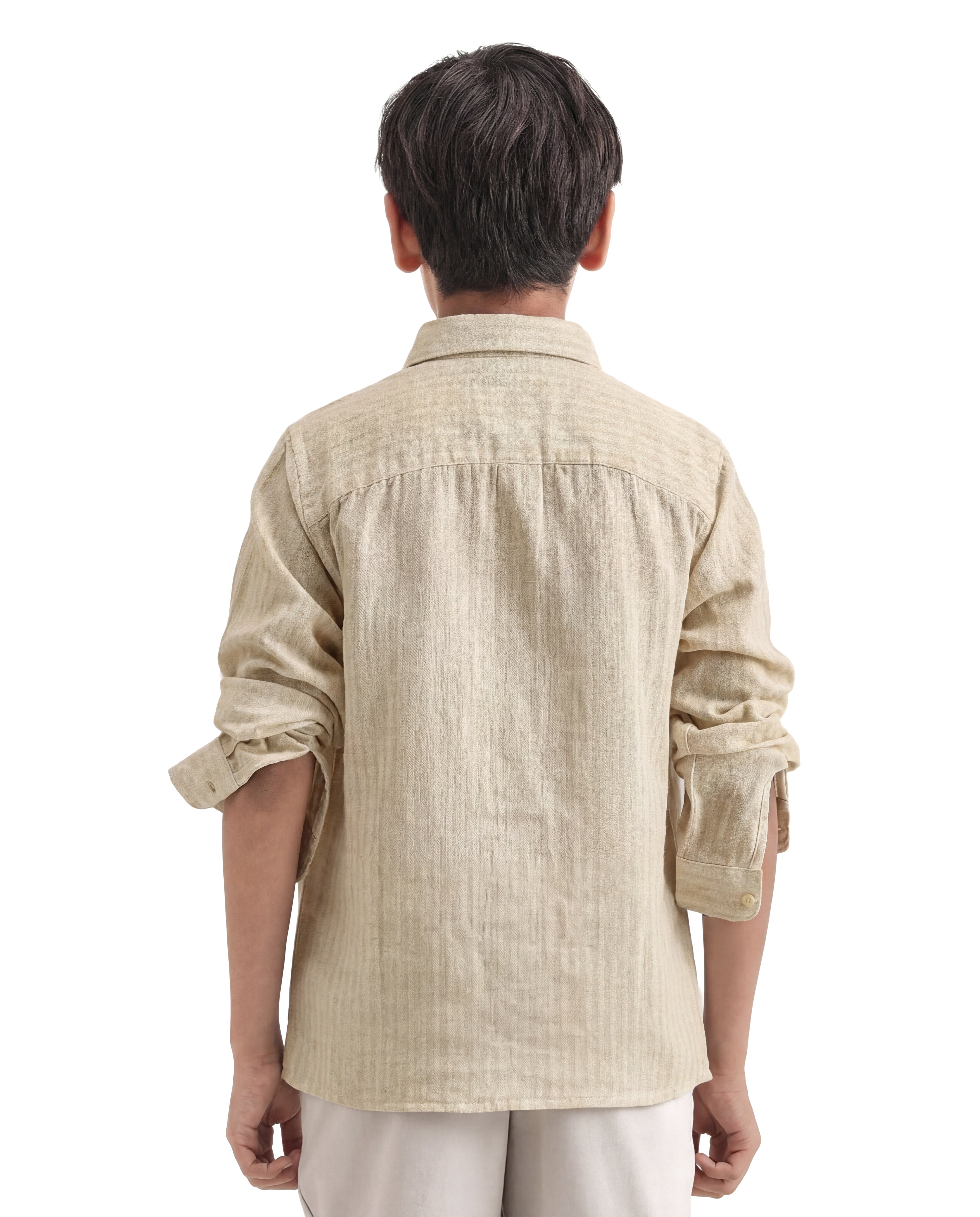 Abstract embroidery textured shirt