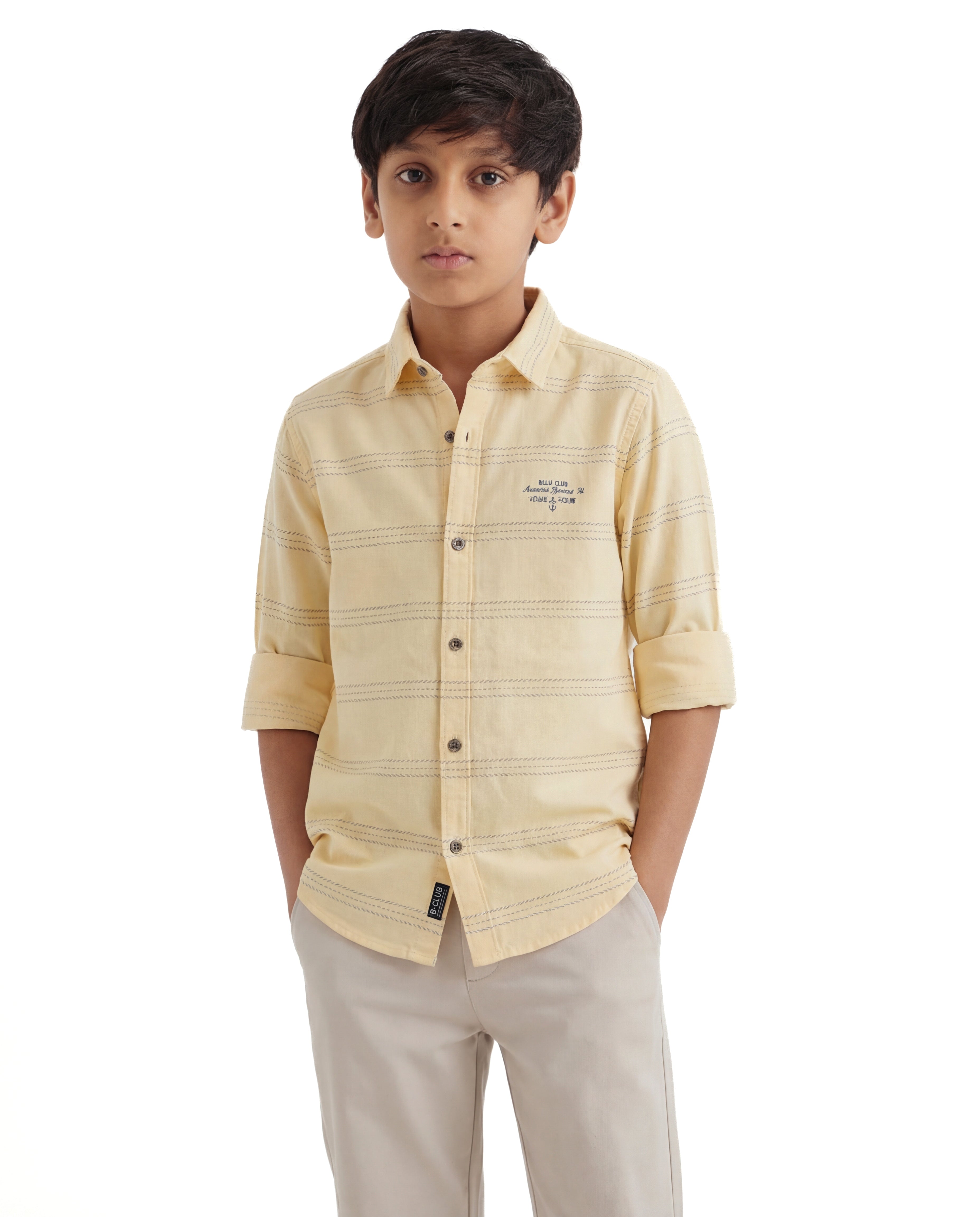 Textured Stripe Casual Shirt