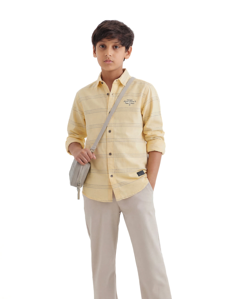 Textured Stripe Casual Shirt