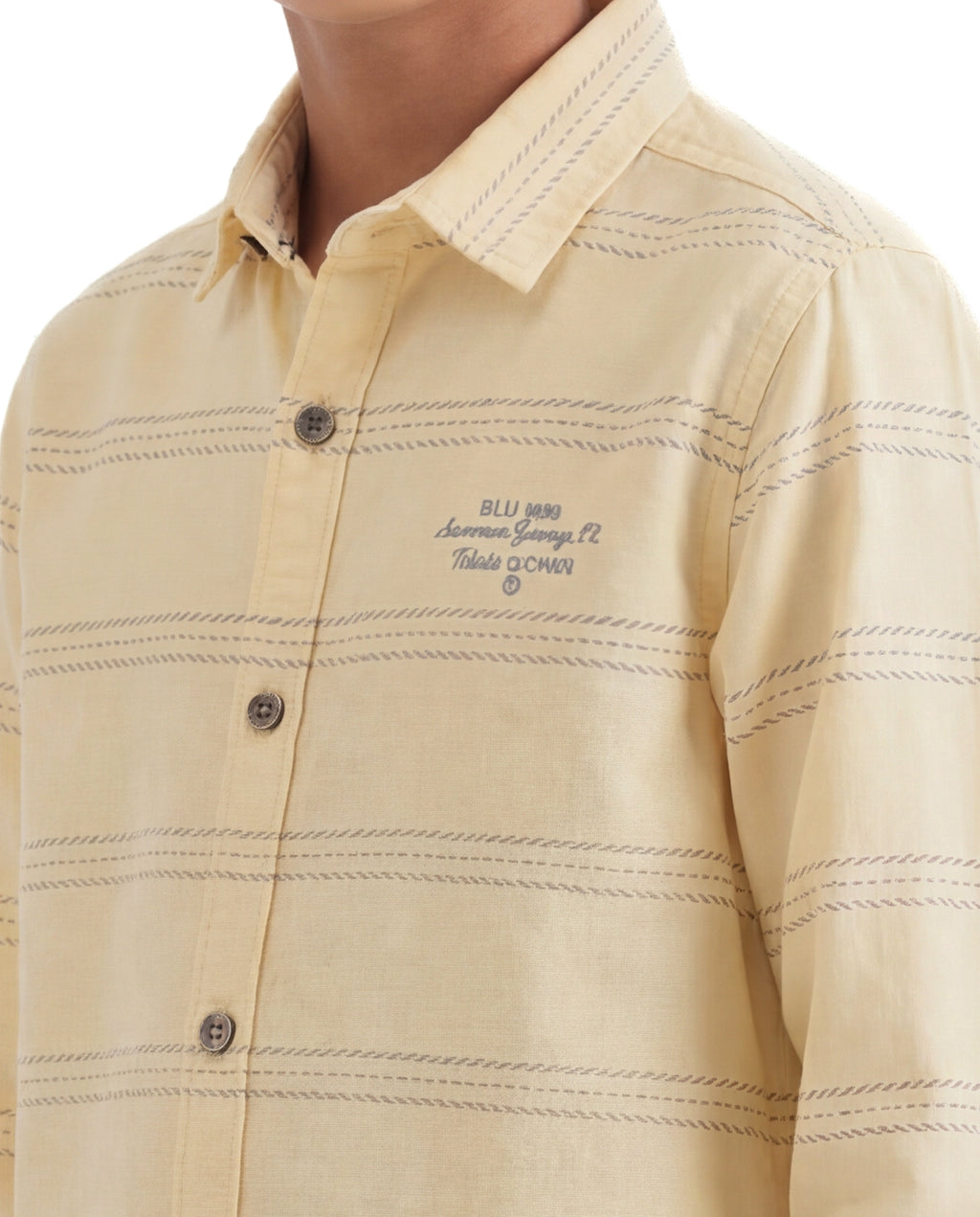 Textured Stripe Casual Shirt