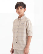 Textured Stripe Casual Shirt