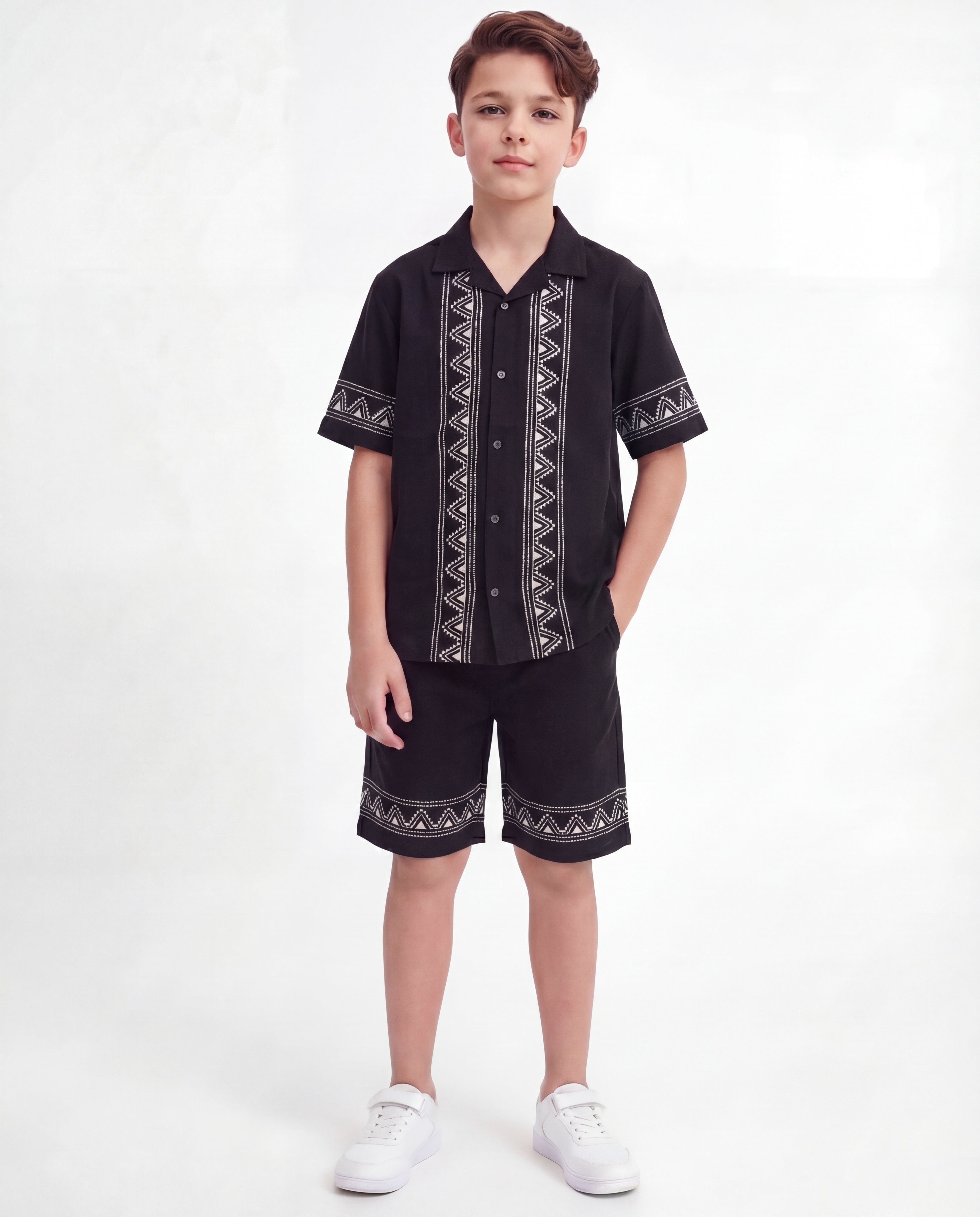 Boys Tribal Print Resort Co-Ord Set