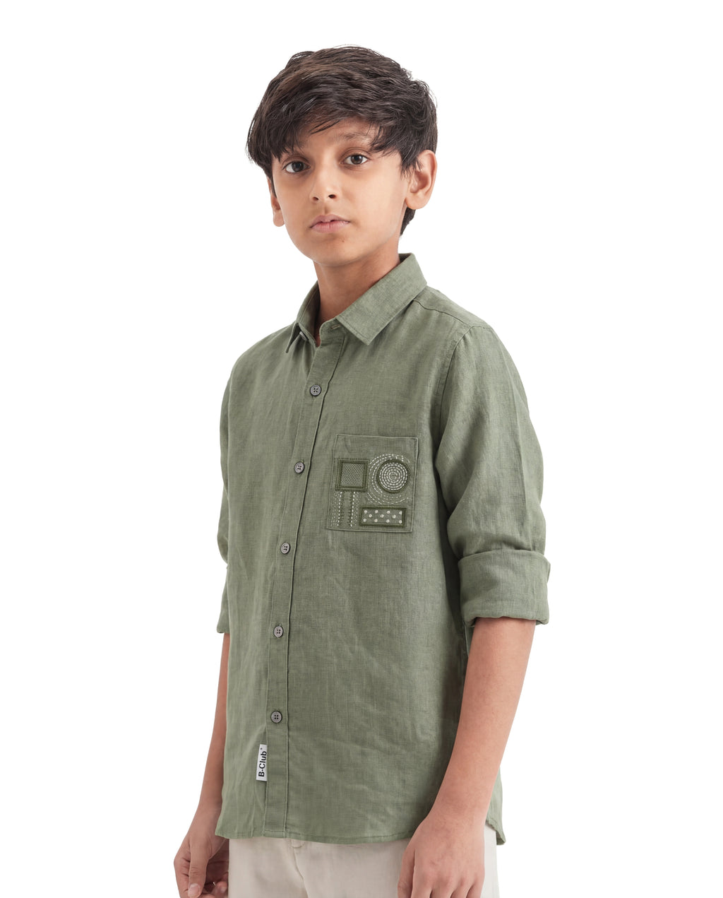 Geometric pattern Embroidered Shirt