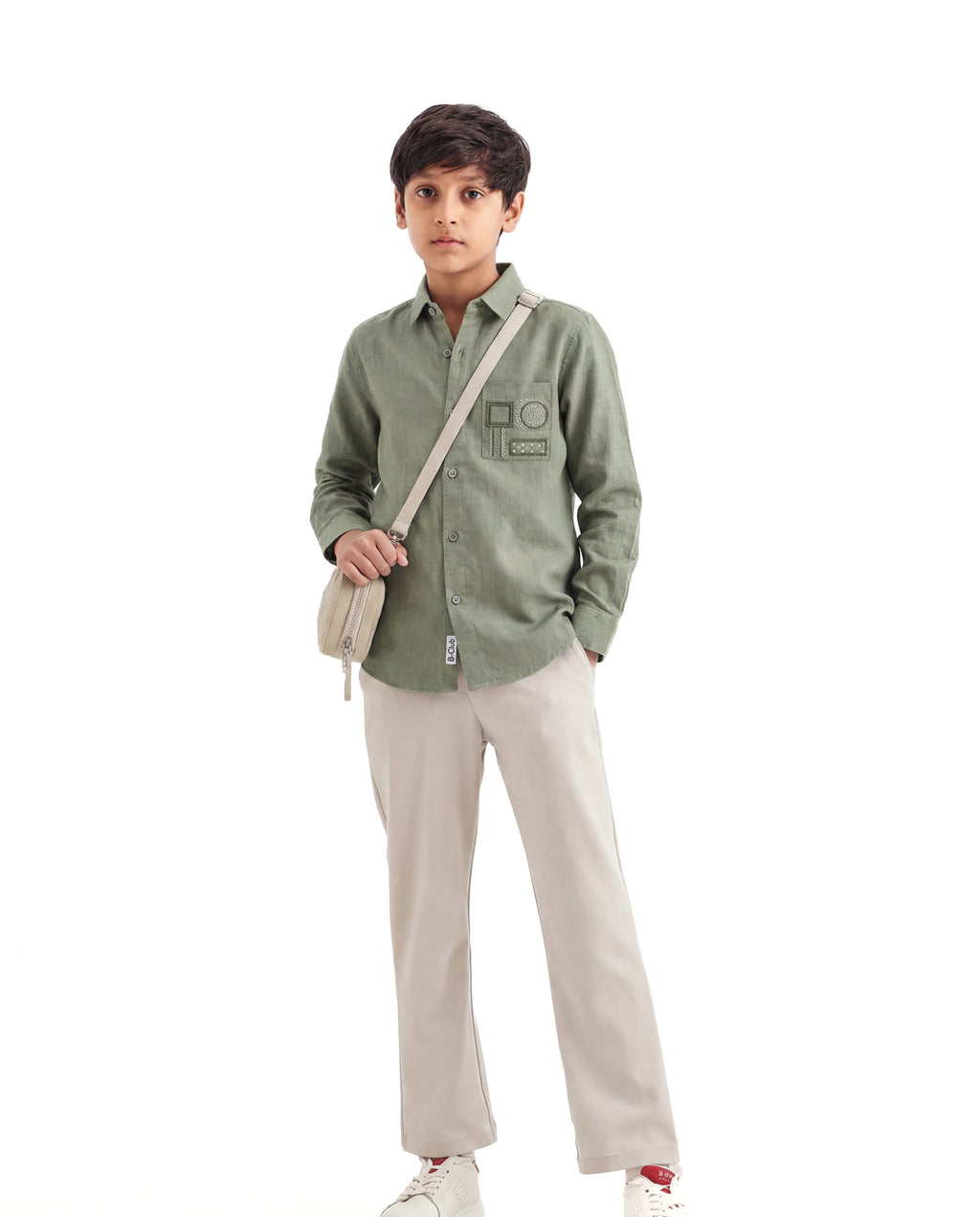 Geometric pattern Embroidered Shirt