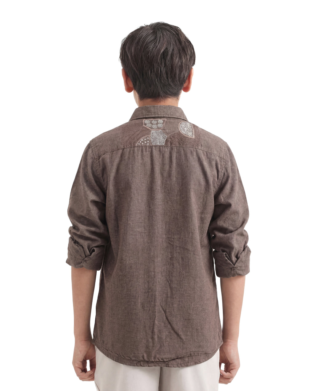 Geometric pattern Embroidered Shirt