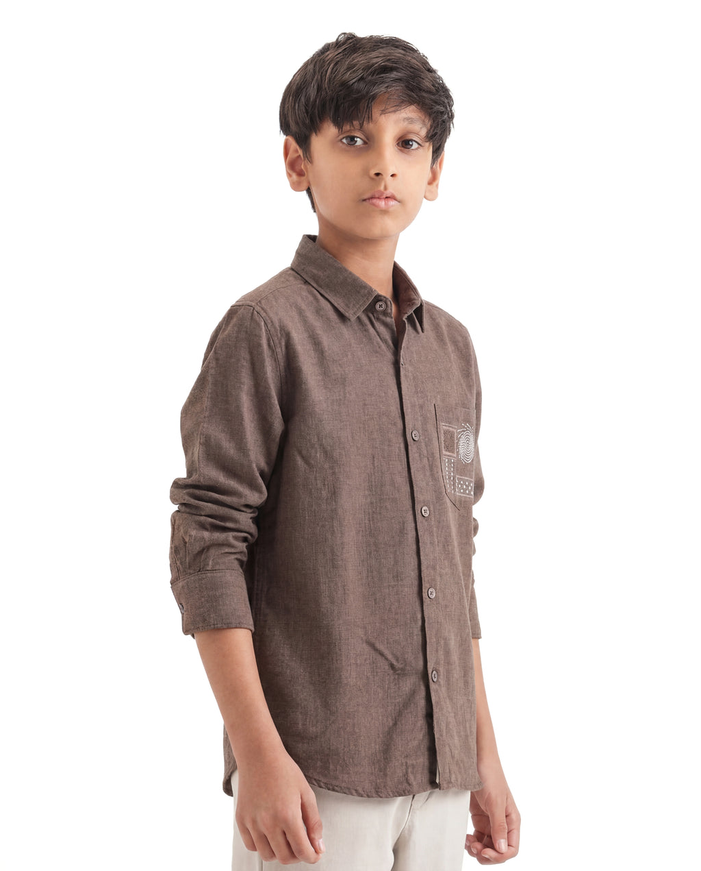 Geometric pattern Embroidered Shirt