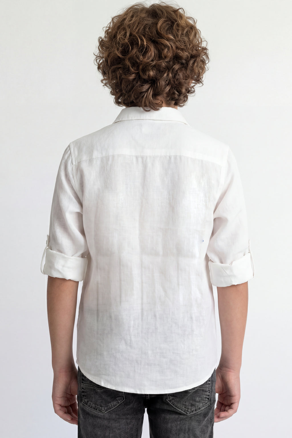Boys' long sleeve embroidered shirt