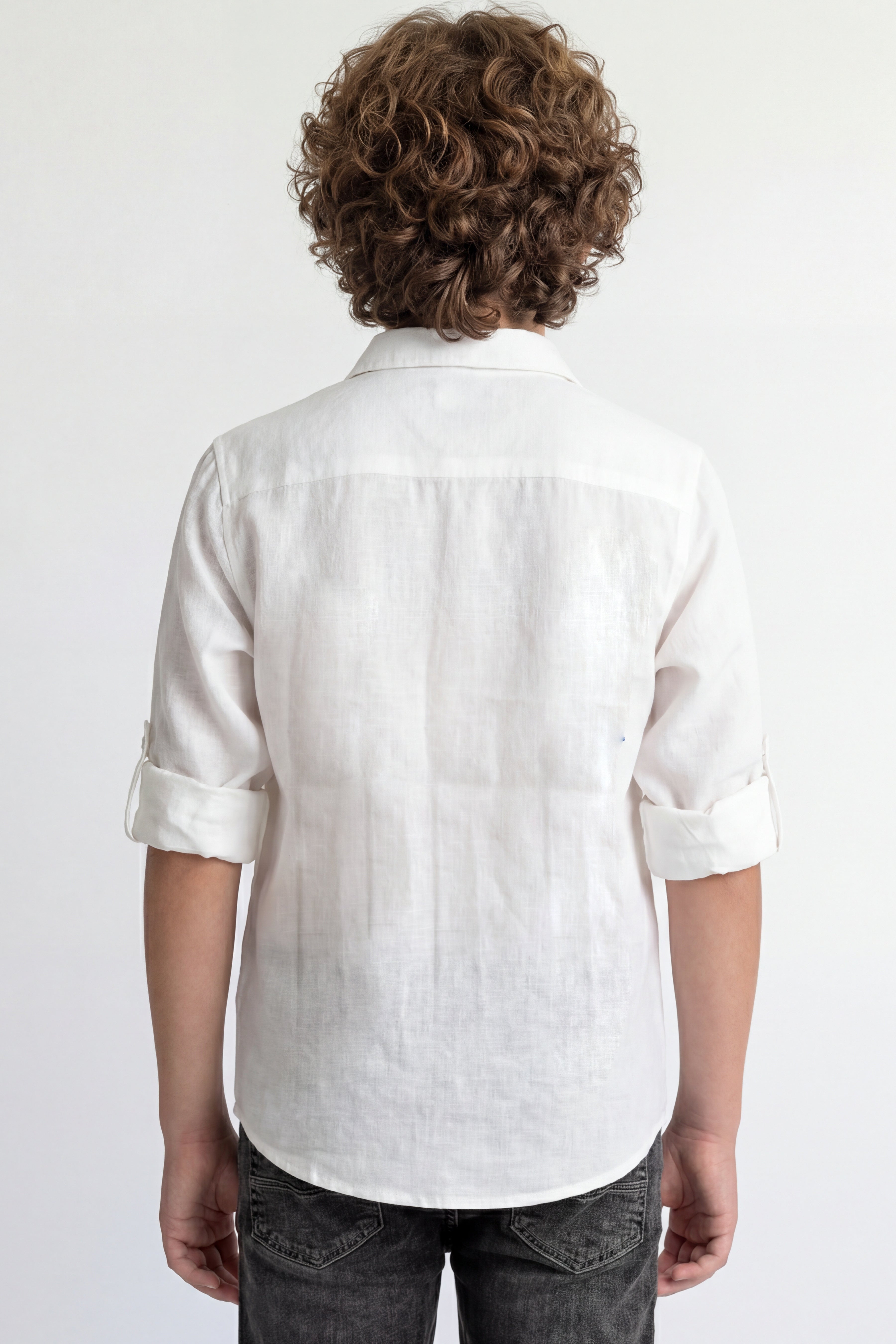 Boys' long sleeve embroidered shirt