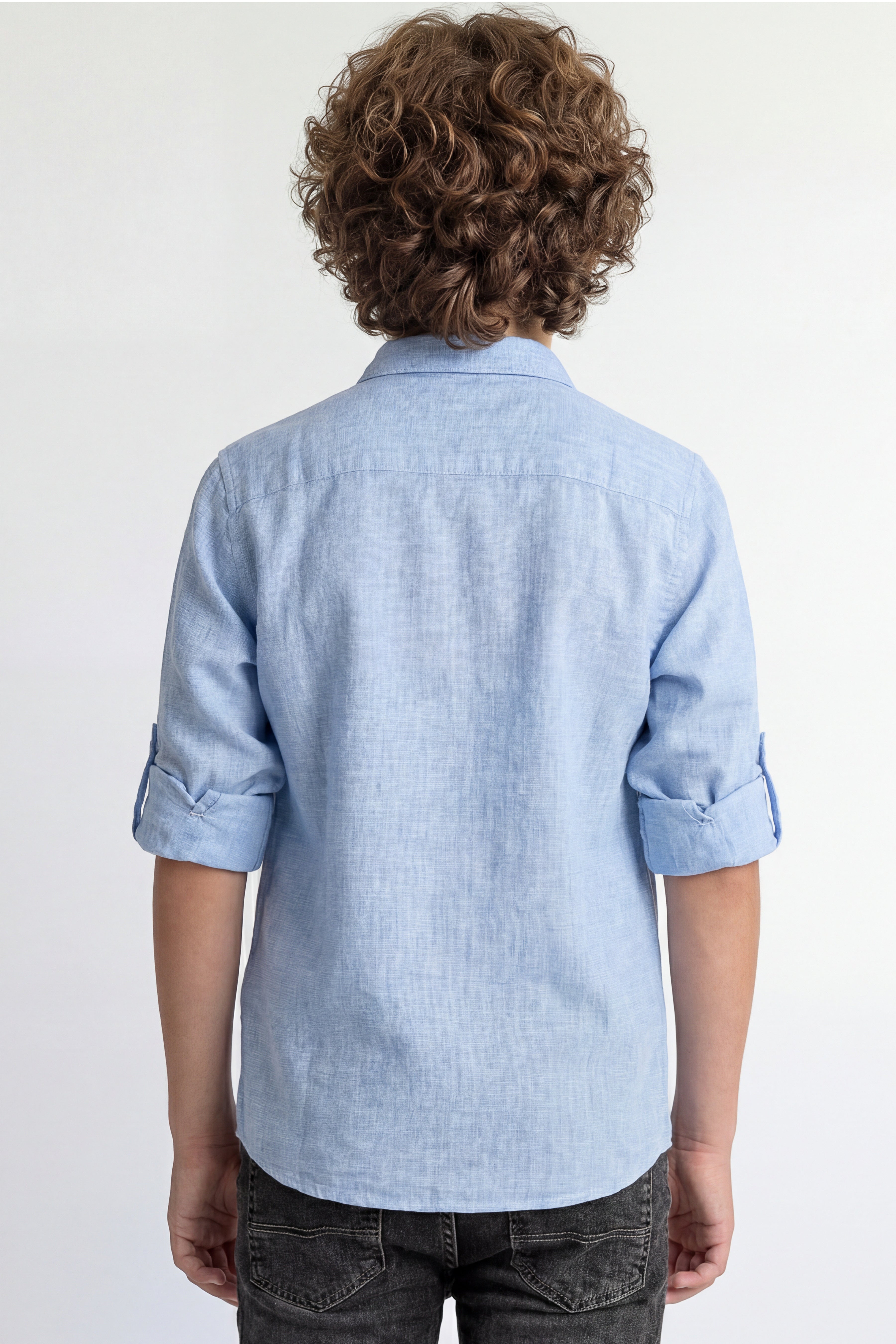 Boys' long sleeve embroidered shirt