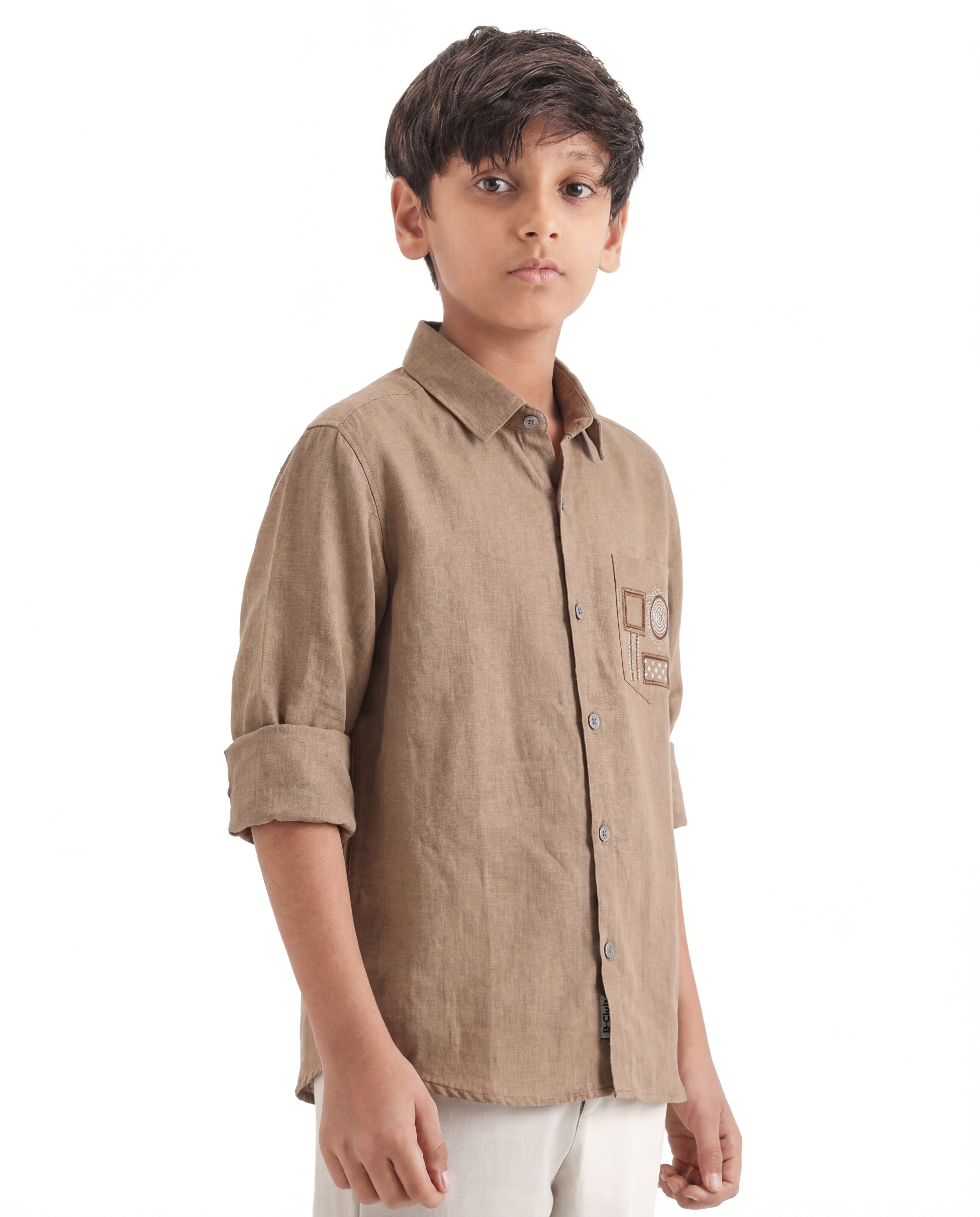 Geometric pattern Embroidered Shirt