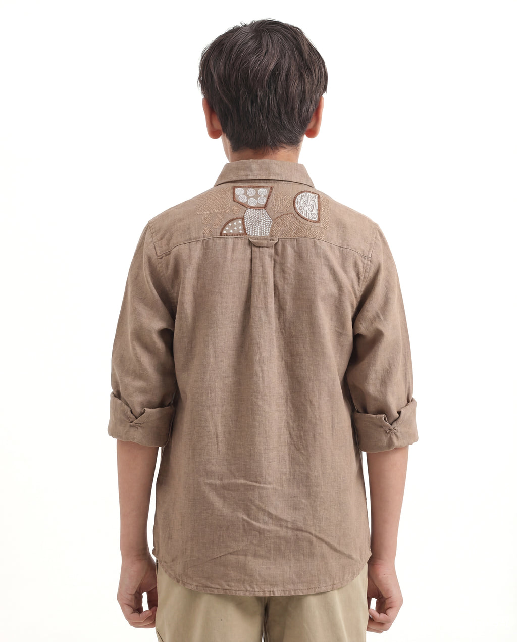 Geometric pattern Embroidered Shirt