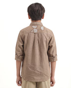 Geometric pattern Embroidered Shirt