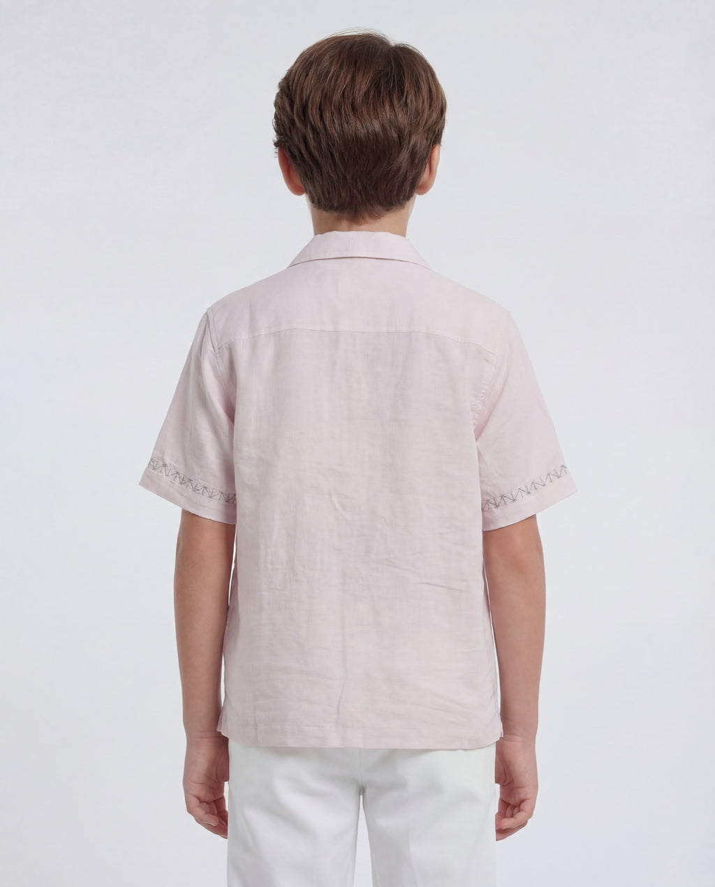 Boys' breezy short-sleeve Cuban shirt