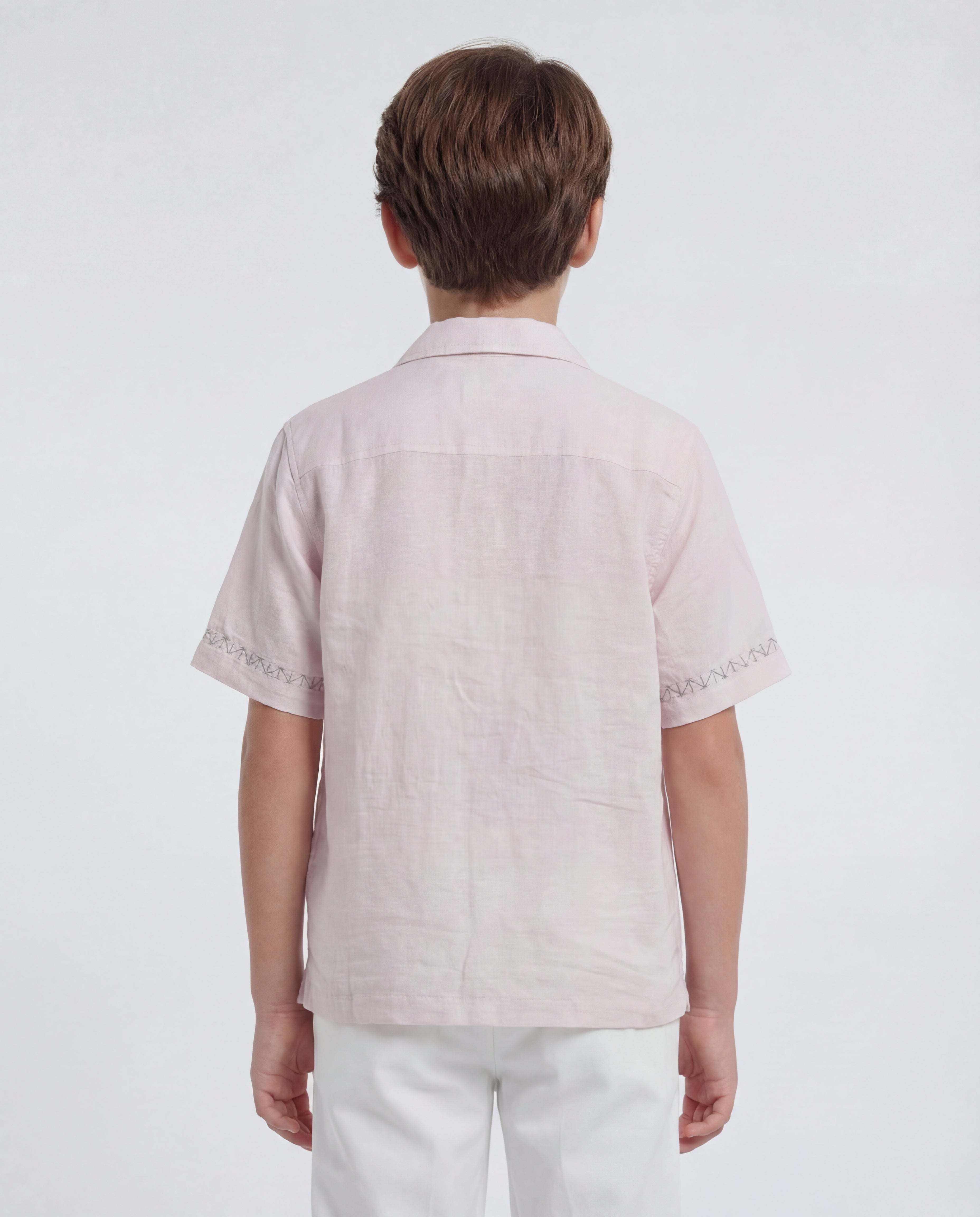 Boys' breezy short-sleeve Cuban shirt