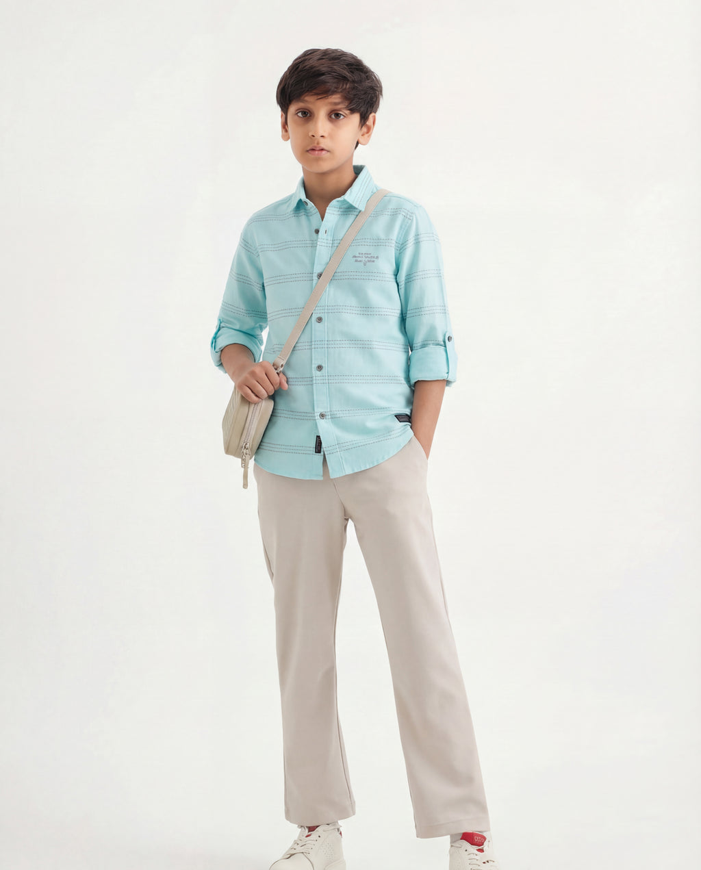 Textured Stripe Casual Shirt