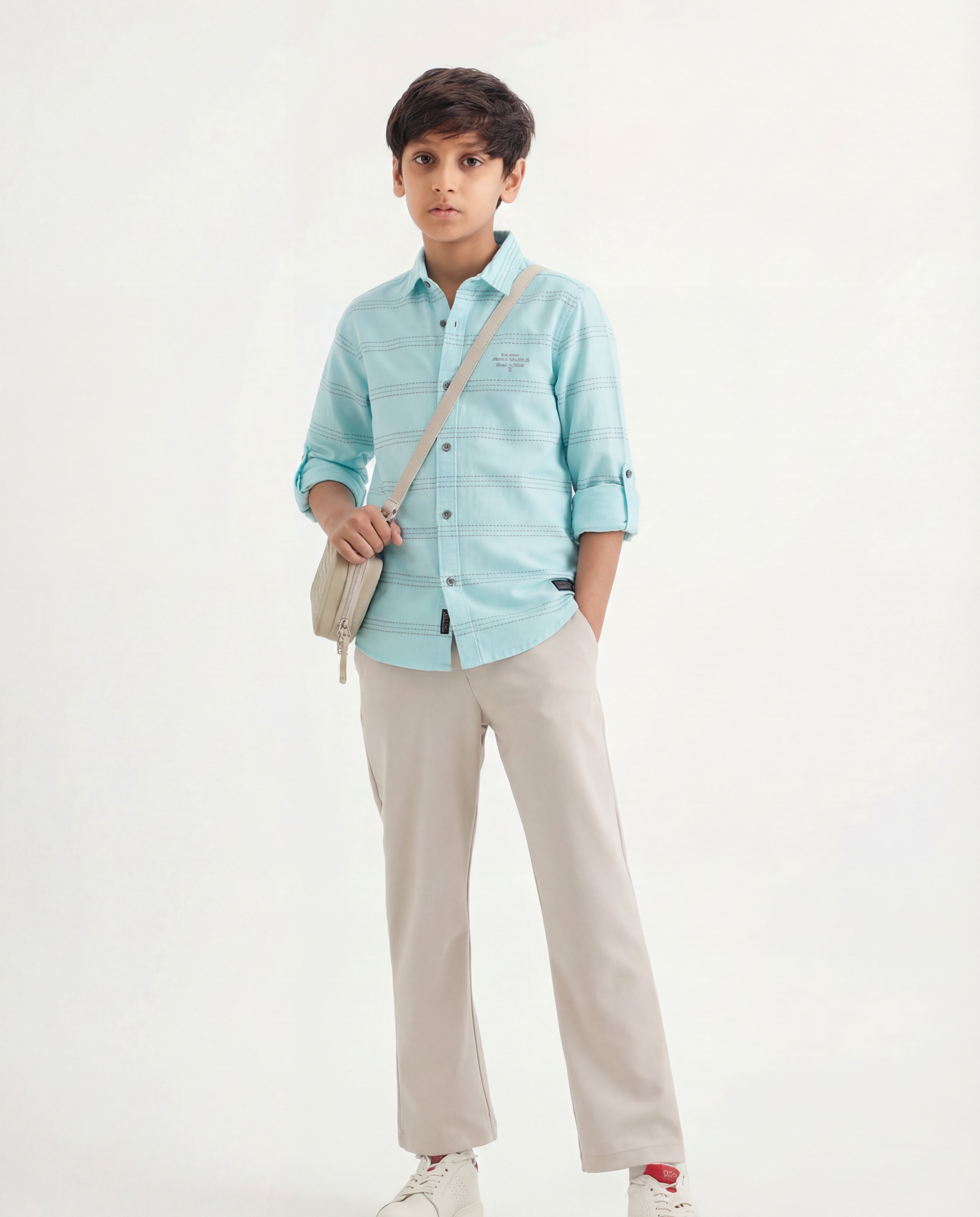 Textured Stripe Casual Shirt