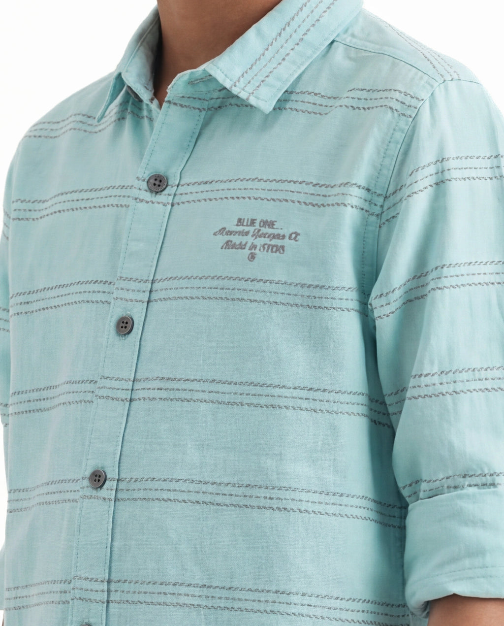 Textured Stripe Casual Shirt