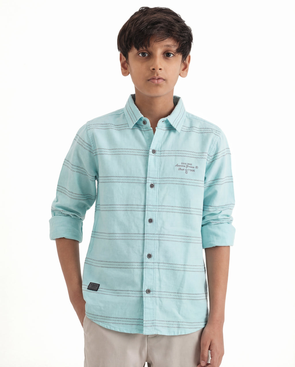 Textured Stripe Casual Shirt