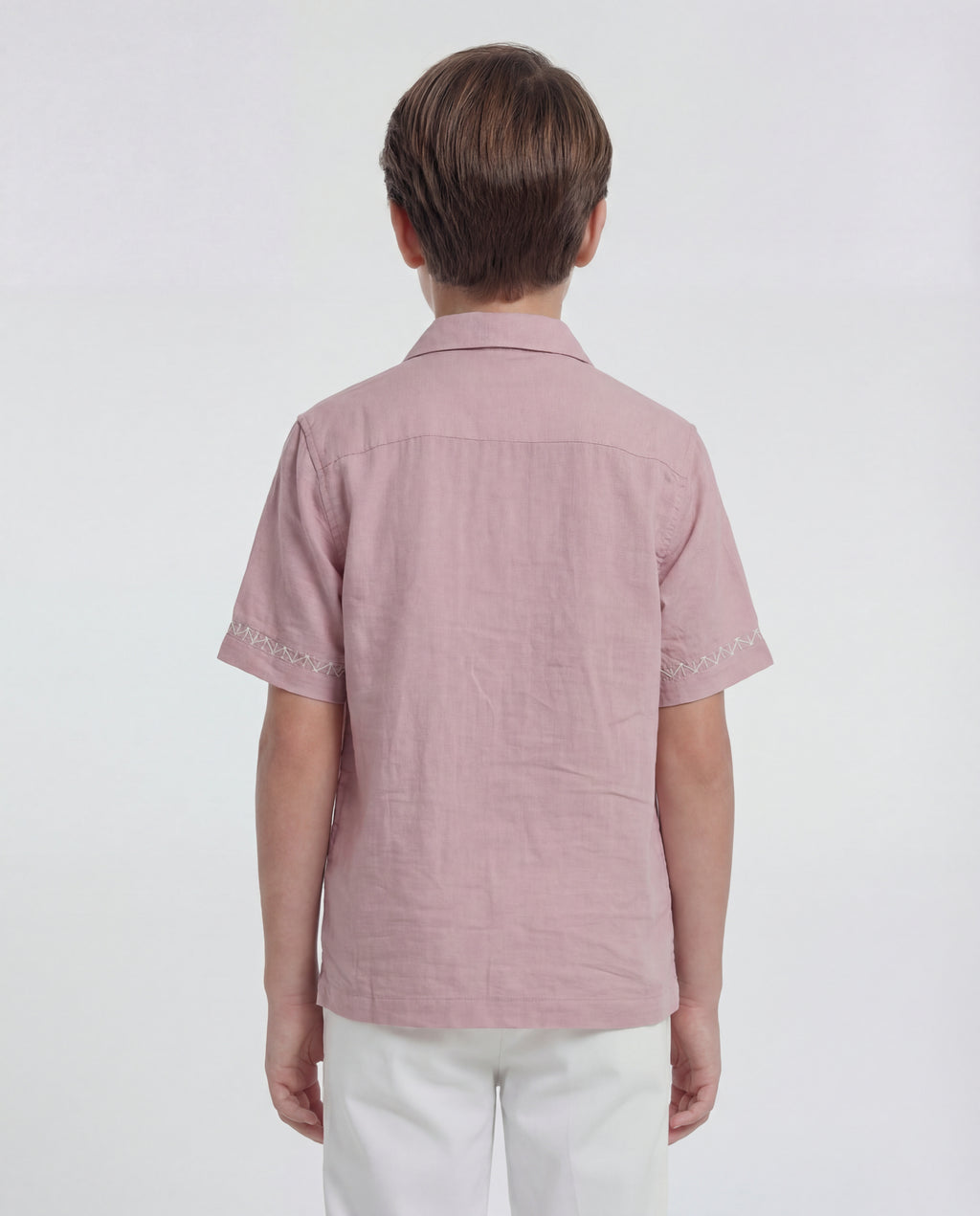 Boys' breezy short-sleeve Cuban shirt