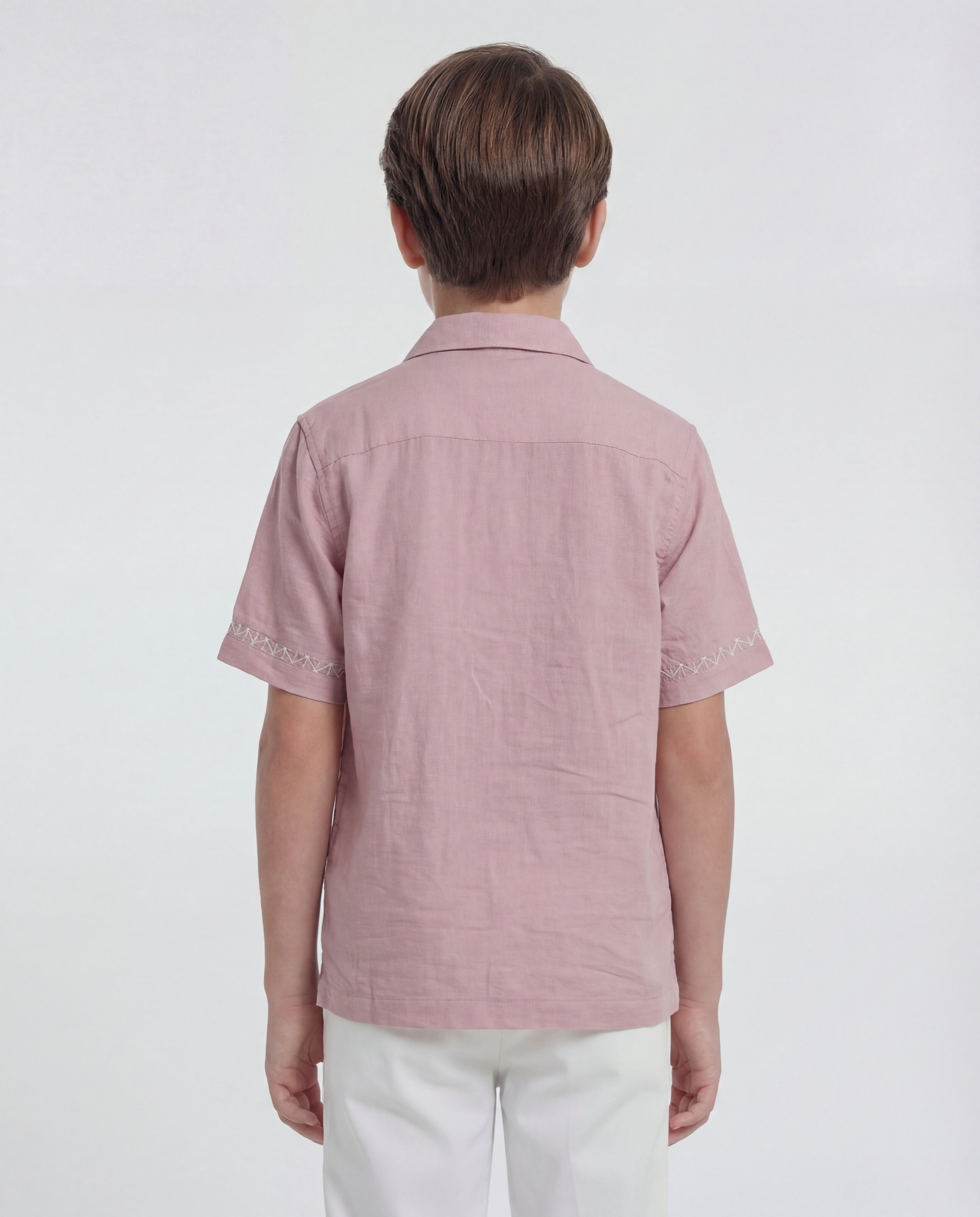 Boys' breezy short-sleeve Cuban shirt