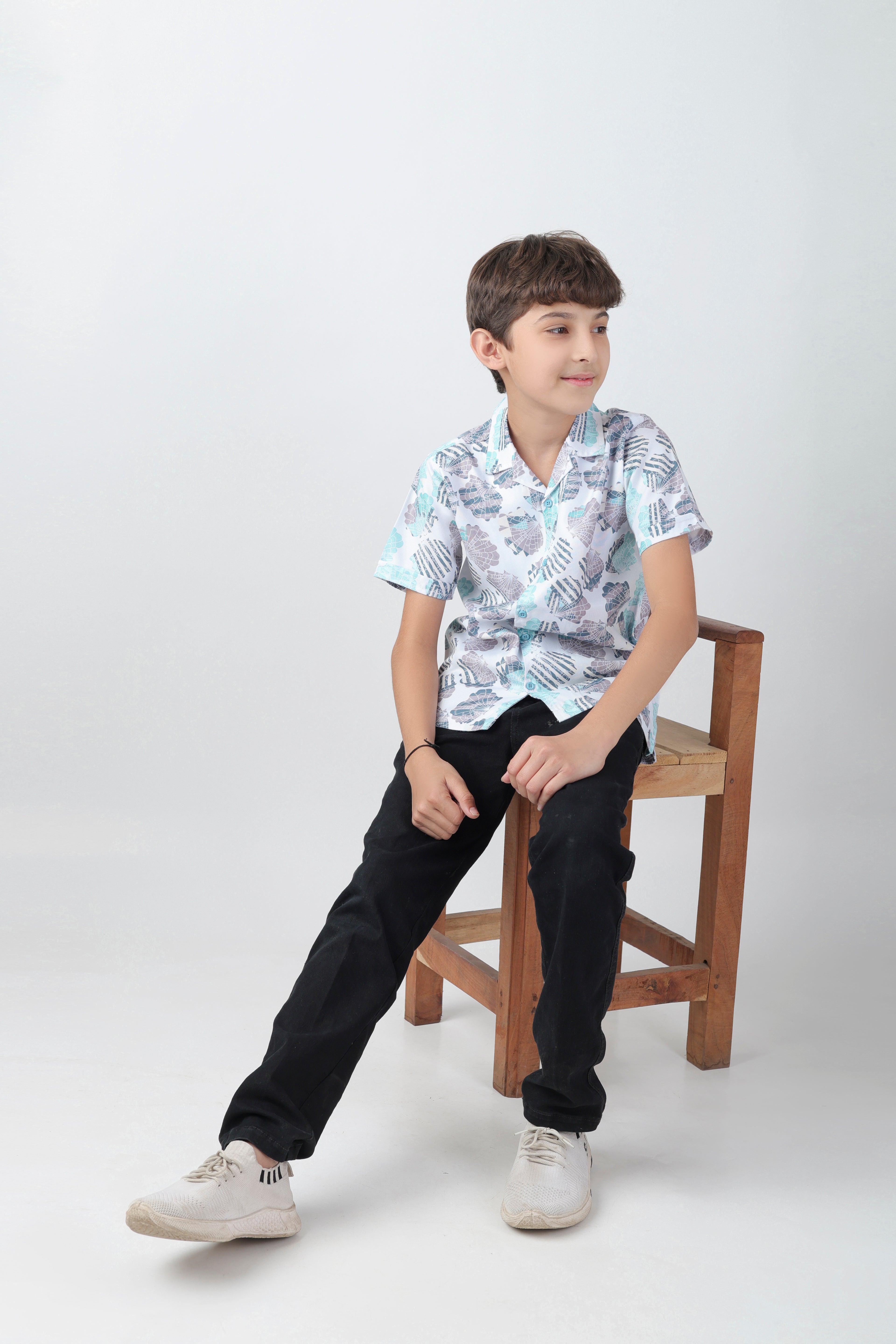 All- over printed camp collar shirt