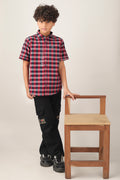Boys' shirt with, short sleeve and comfortable casual fit