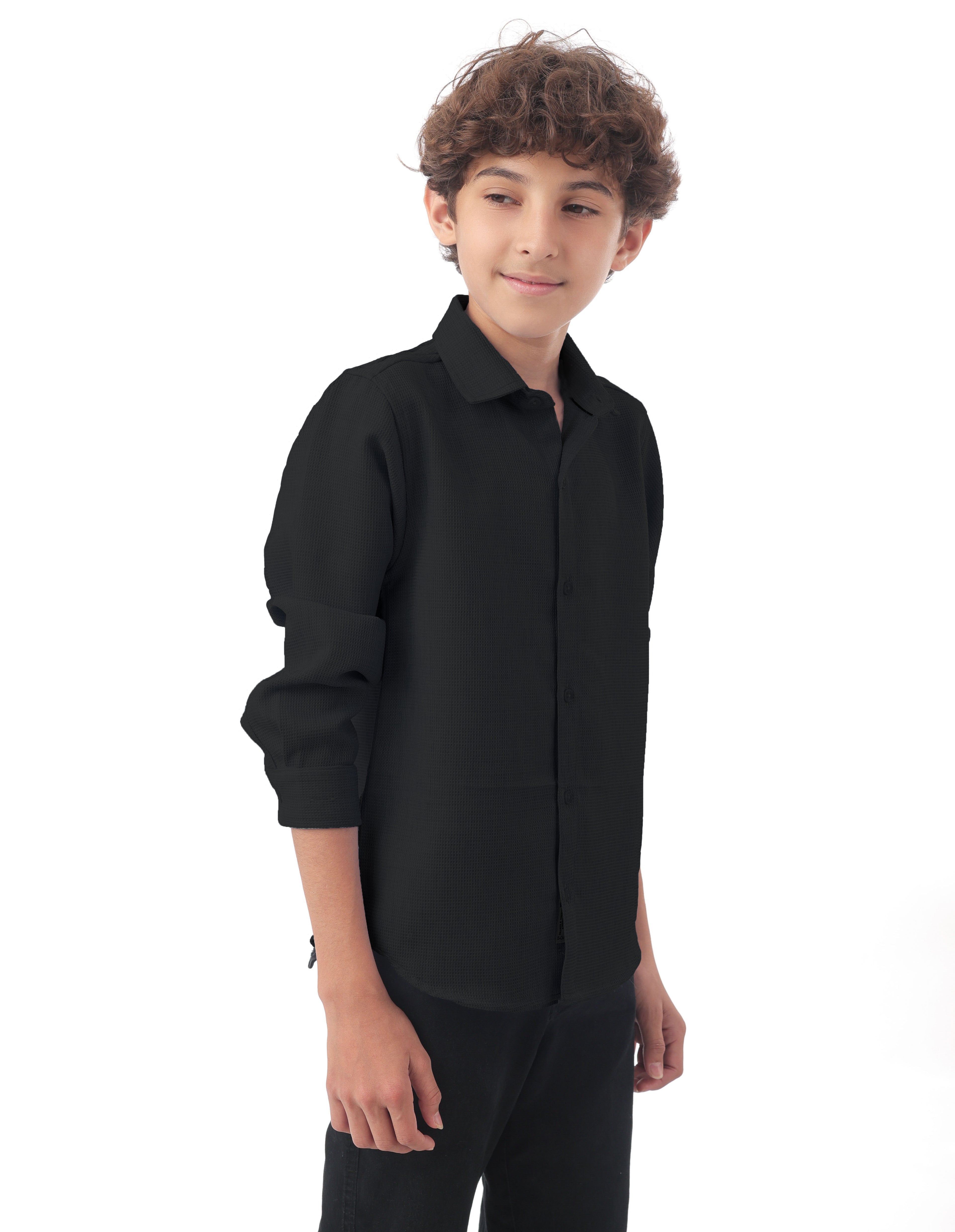 Long sleeve button-down semi-formal shirt