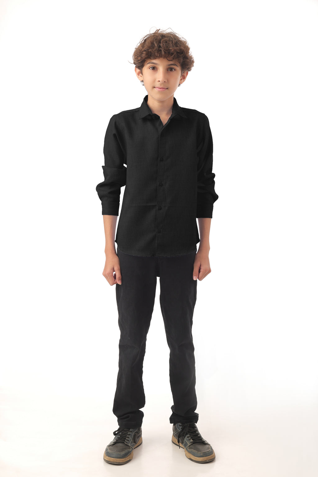Long sleeve button-down semi-formal shirt