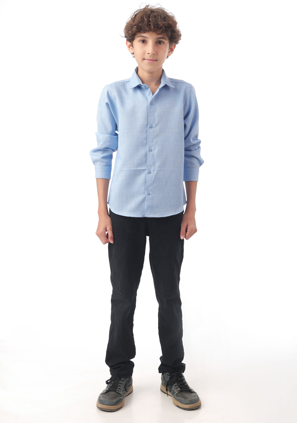 Long sleeve button-down semi-formal shirt