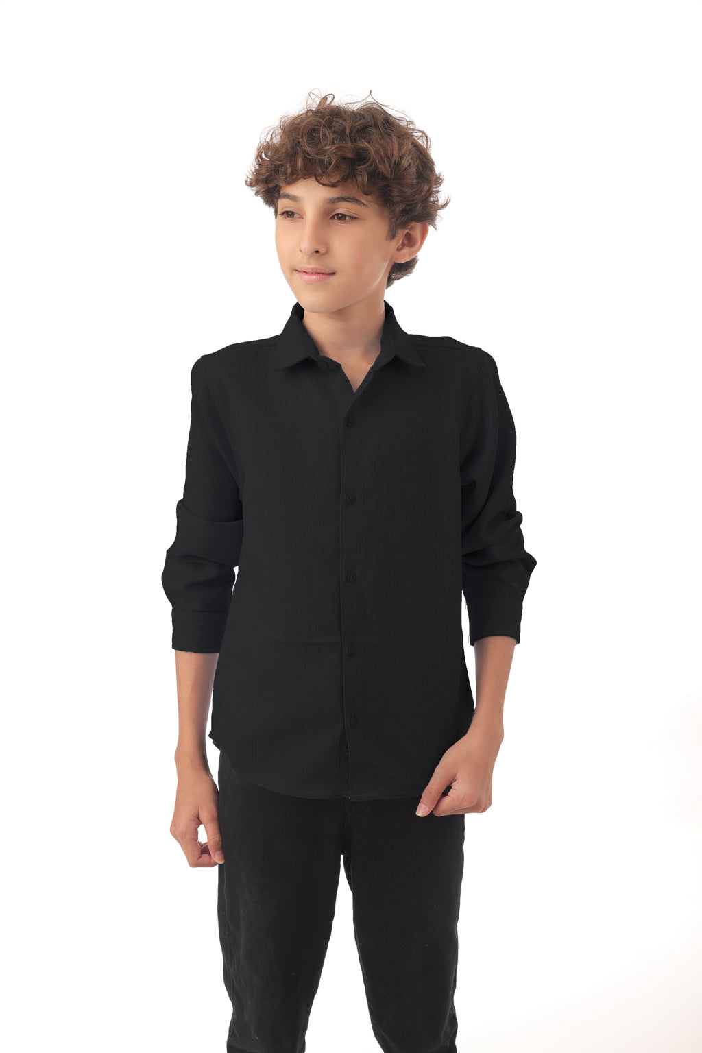 Long sleeve button-down semi-formal shirt