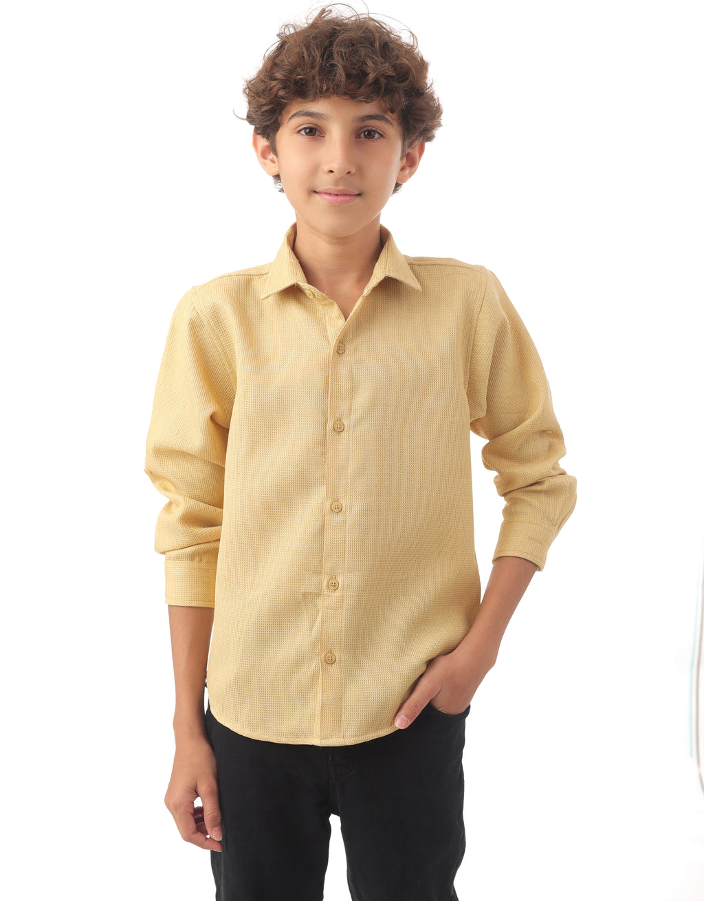 Long sleeve button-down semi-formal shirt