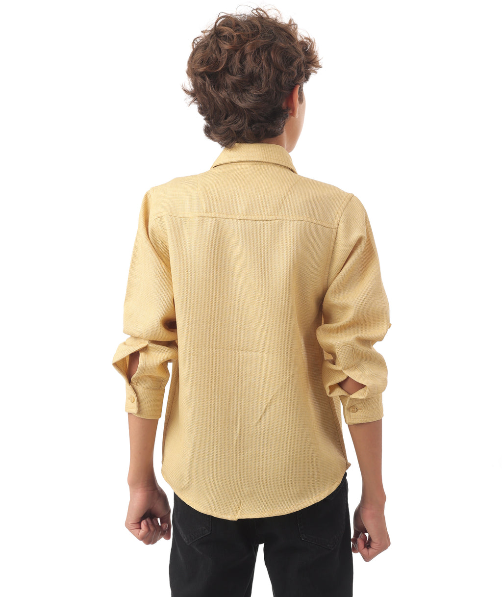 Long sleeve button-down semi-formal shirt
