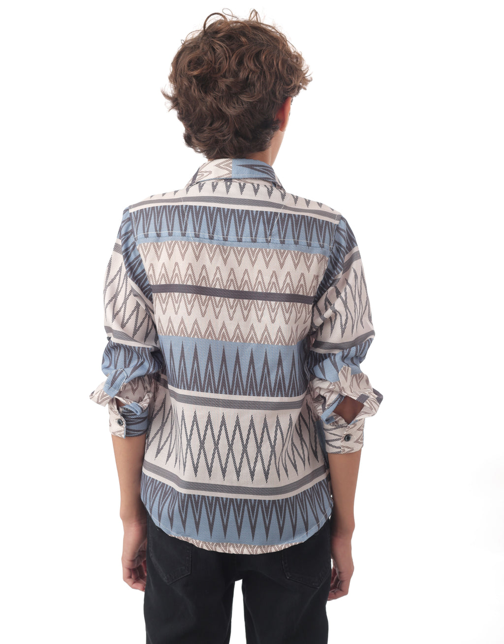 Contemporary geometric print shirt