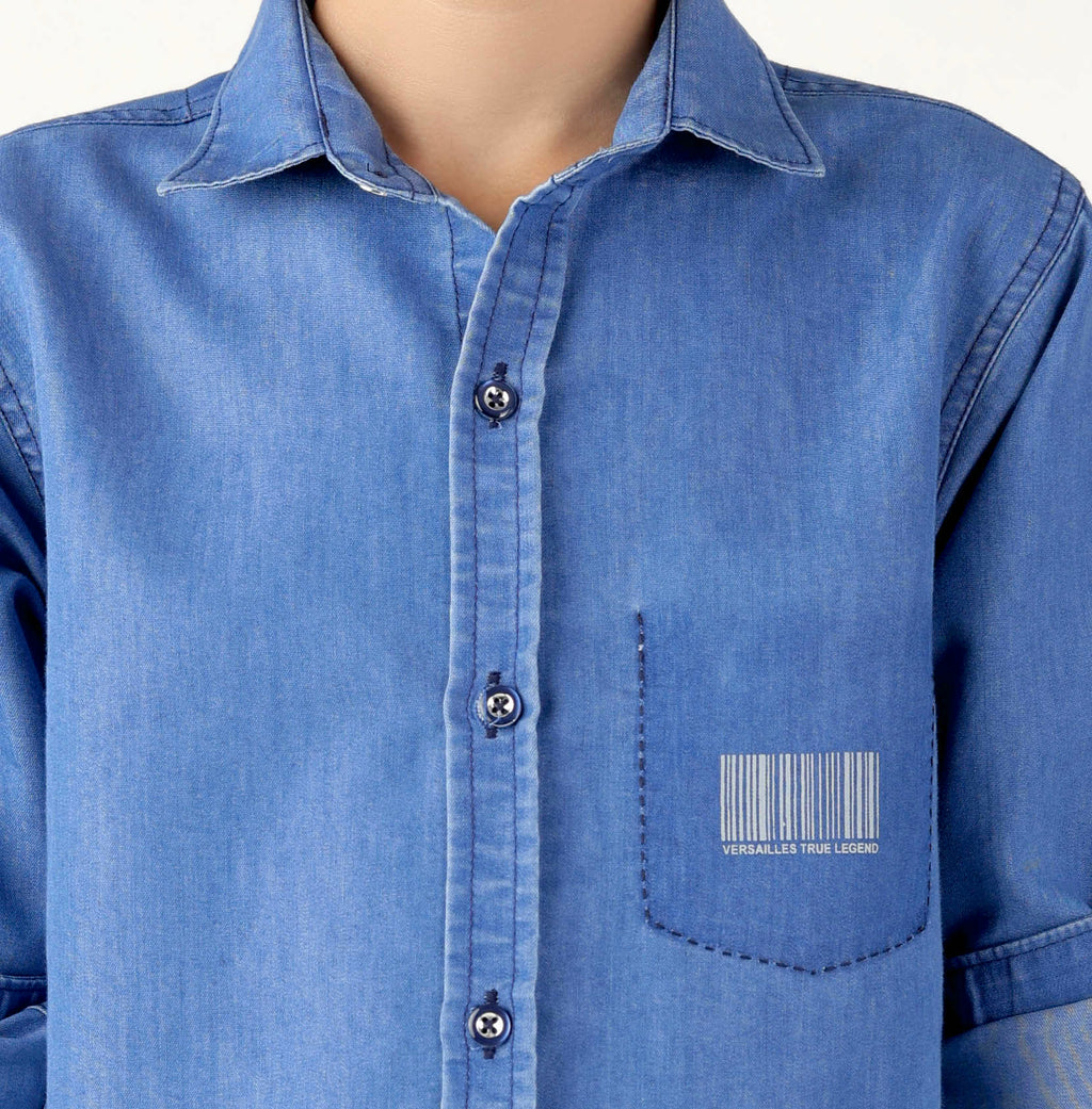 Classic blue denim with creative washing effect