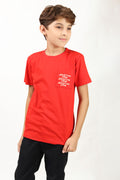 Boys' round neck t-shirt with front pocket