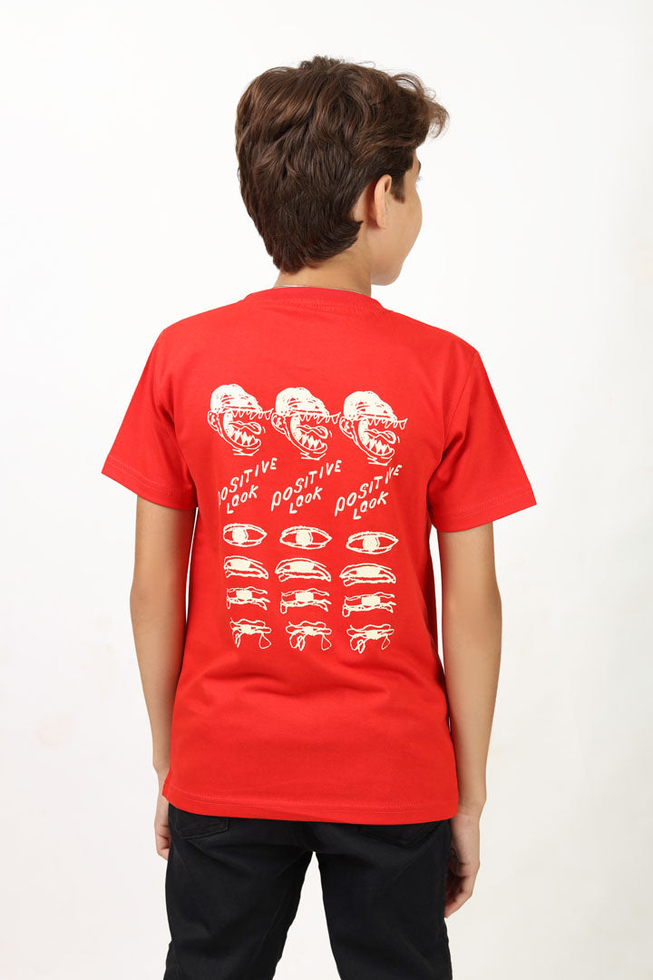 Boys' round neck t-shirt with front pocket